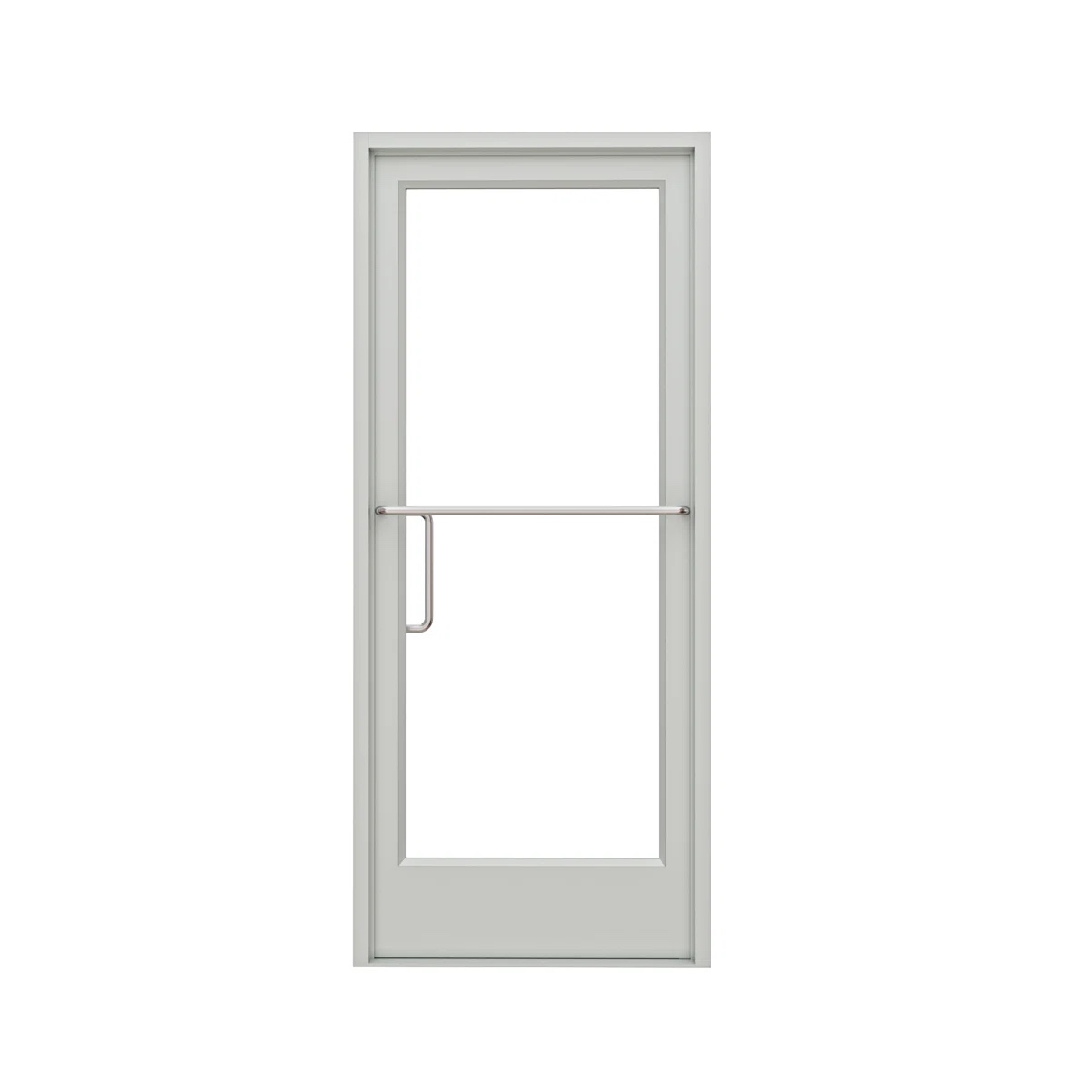 36 In. X 84 In. Right-Hand/Outswing Silver Anodized Aluminum Prehung Commercial Door