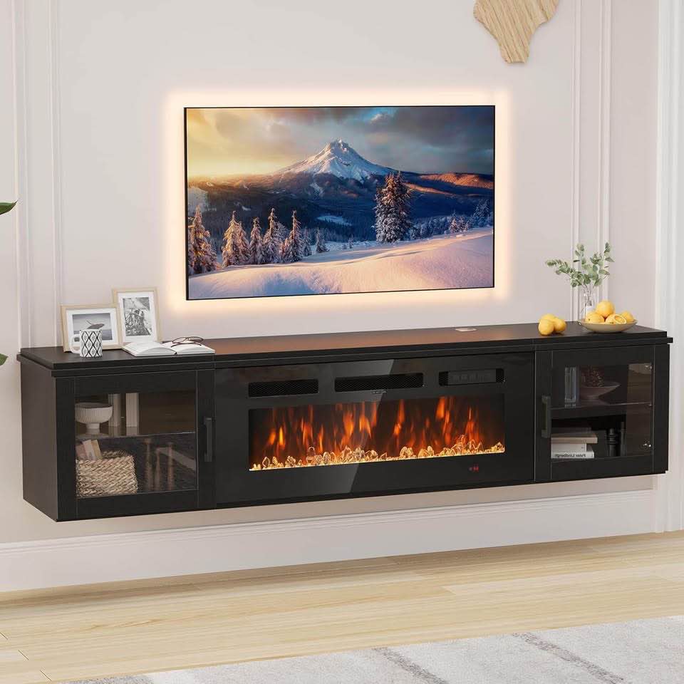 fireplace tv stand 70” 
