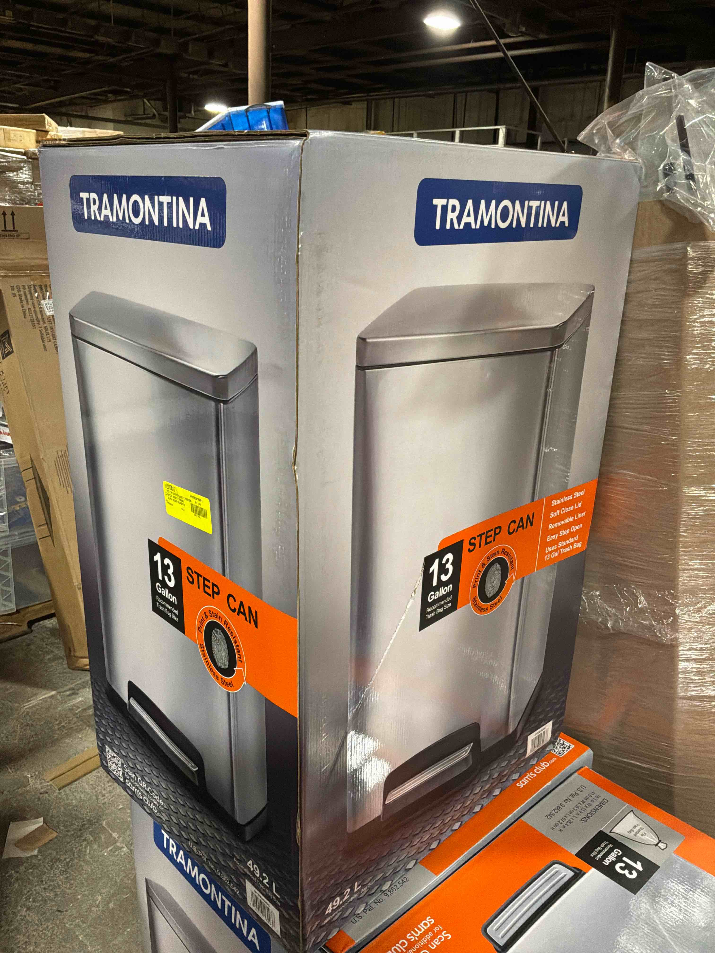 Condition photo showing New/Like New for tramontina 13 gal step trash can  stainless steel