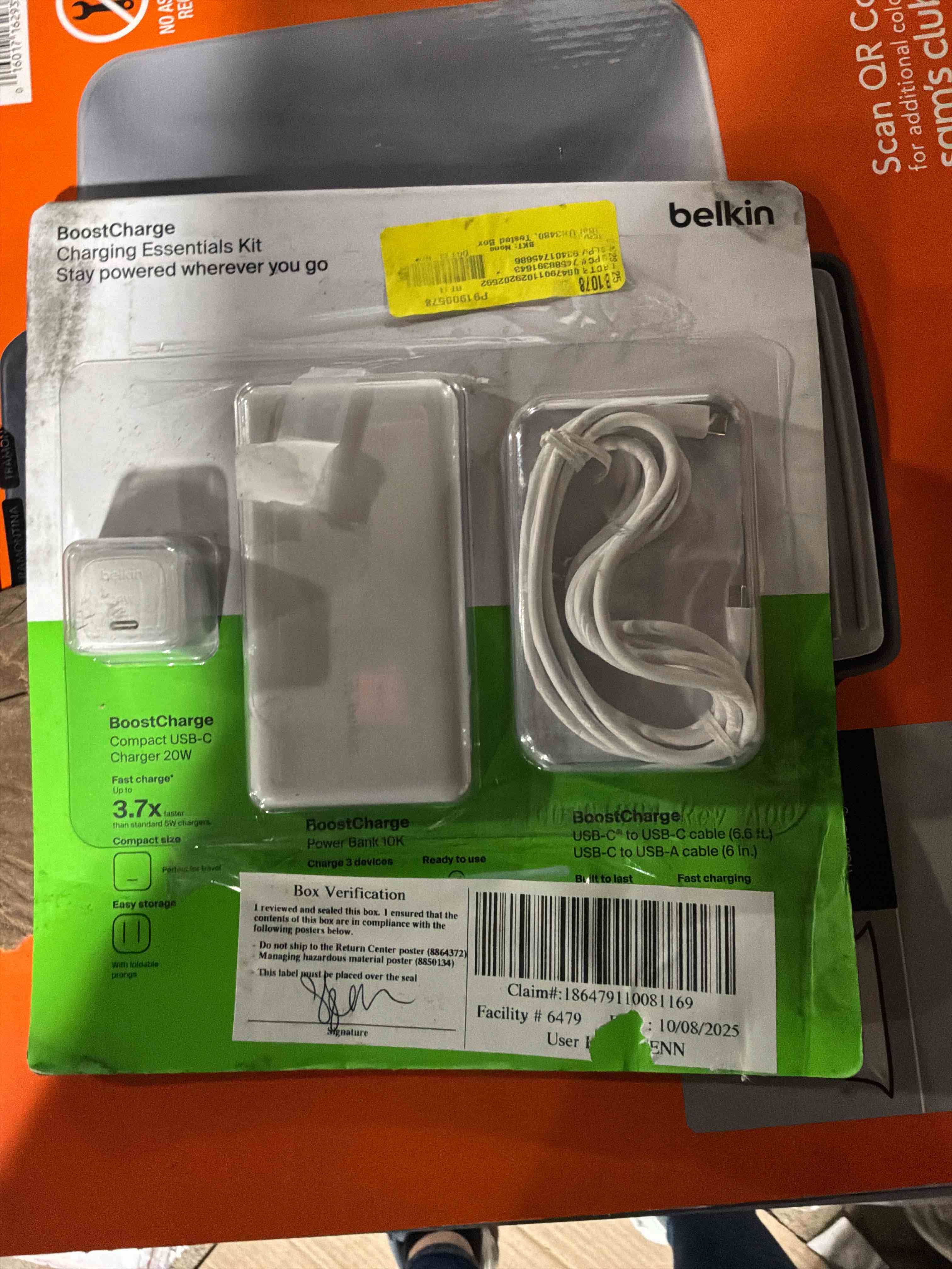 Condition photo showing Good Condition for belkin boost charge 20w wall charger with 10k powerbank bundle