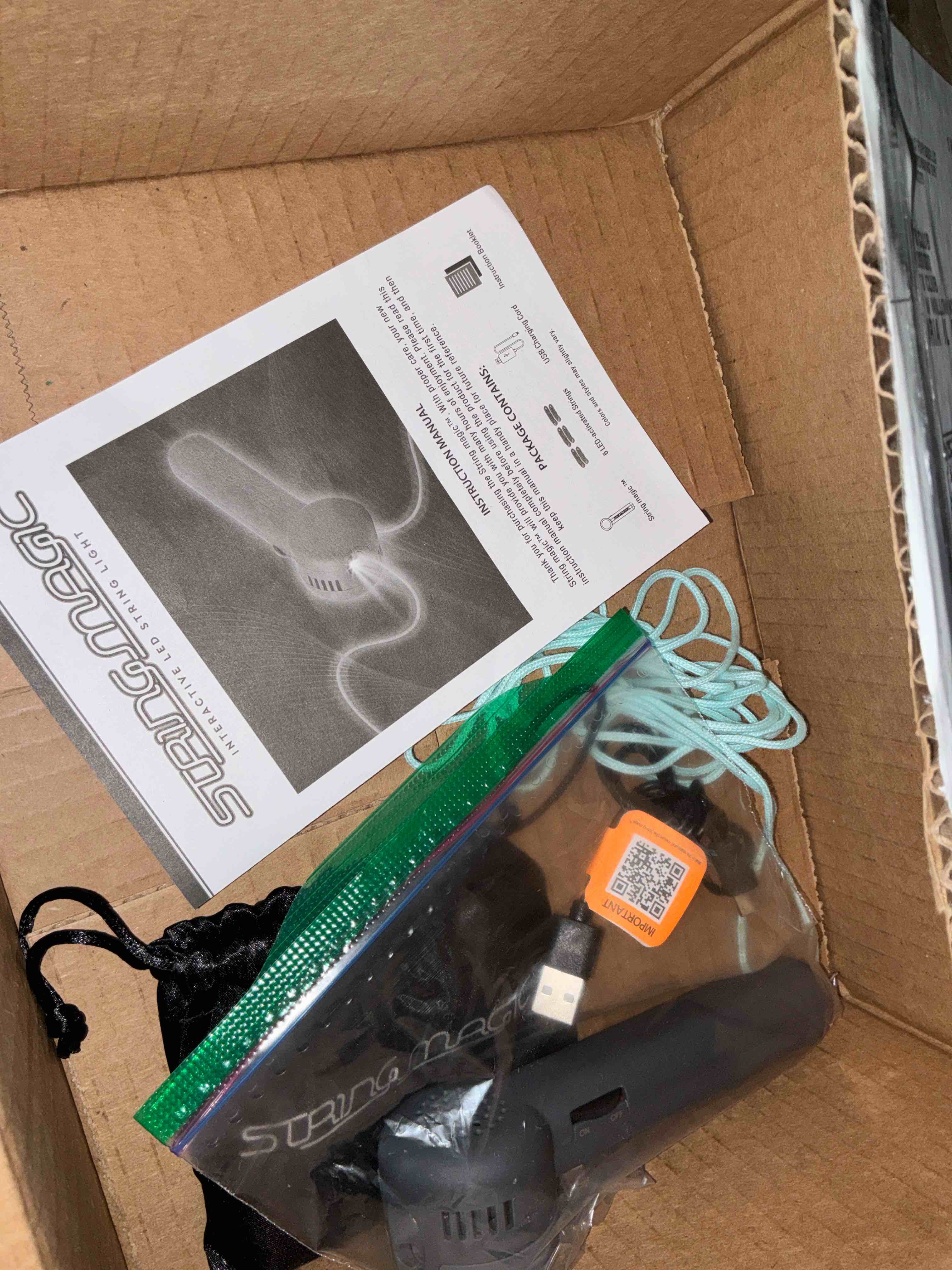 Condition photo showing As Is for string magic interactive led string light 