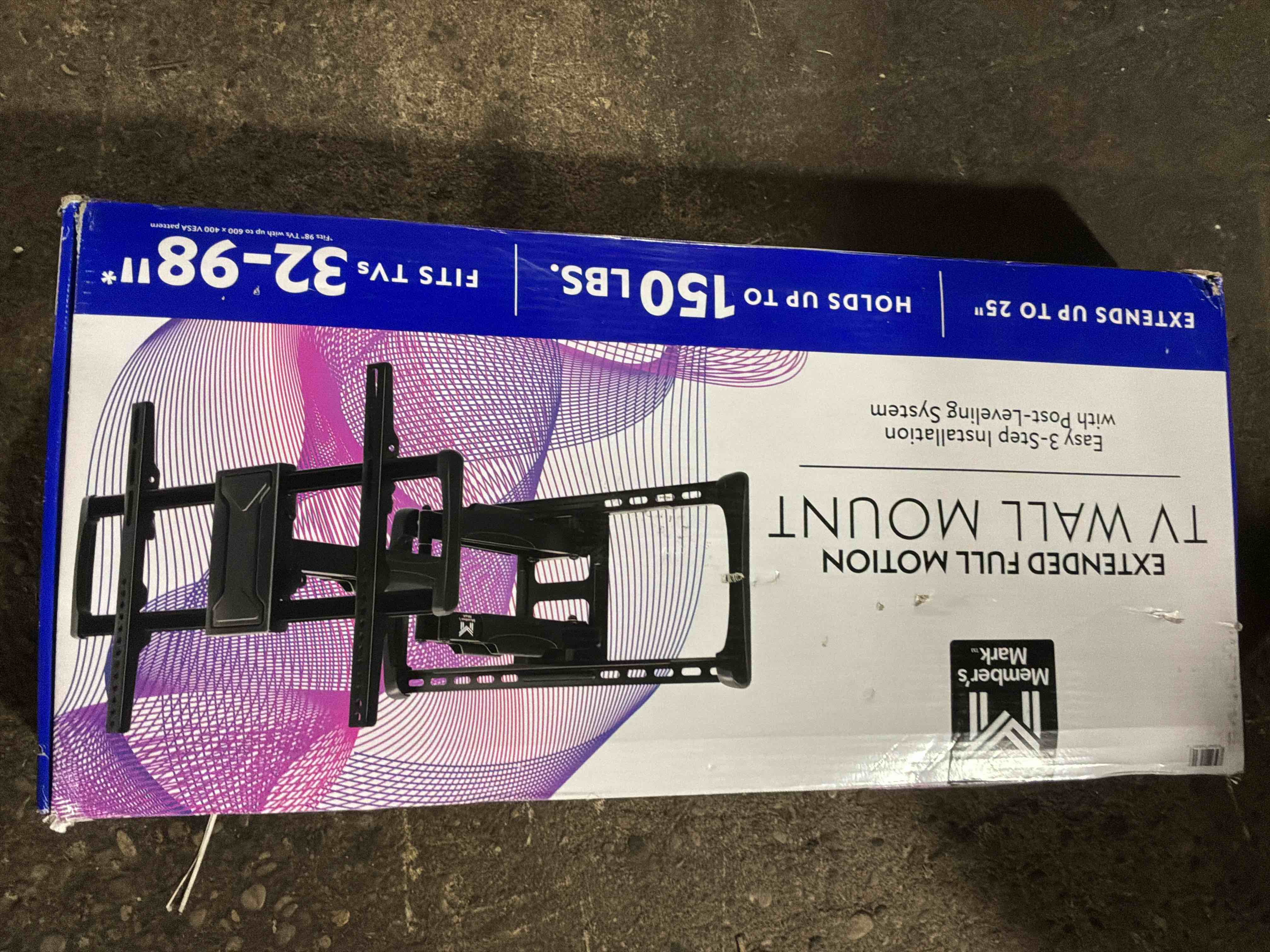 Condition photo showing New/Like New for member's mark full motion extended tv wall mount with articulating dual swivel arms for 32'-90' tvs