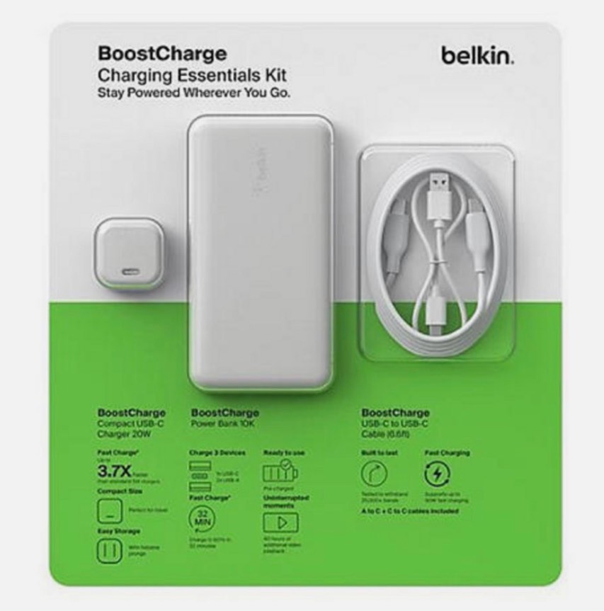 Belkin Boost Charge 20W Wall Charger with 10k Powerbank Bundle