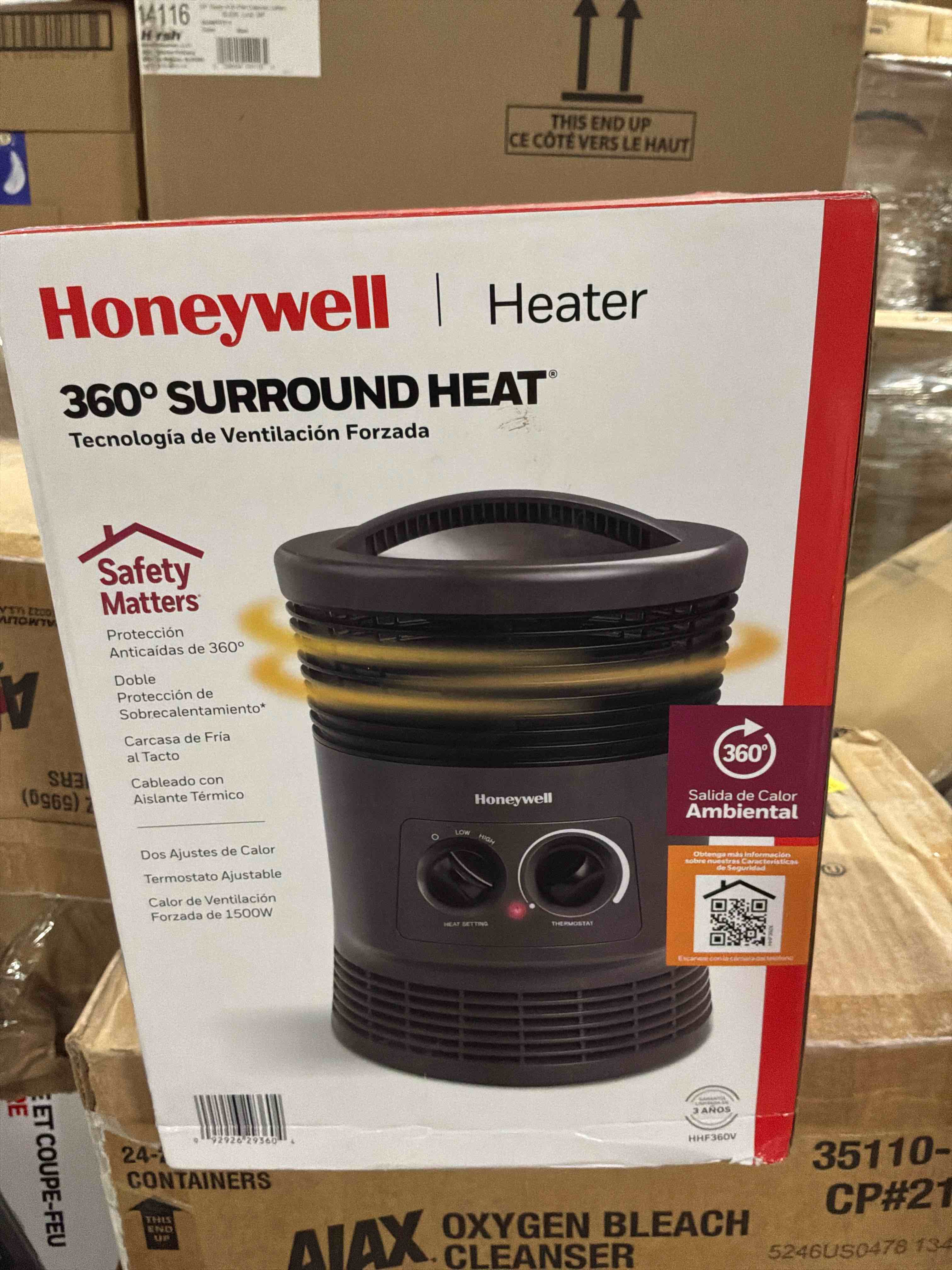 Condition photo showing New/Like New for honeywell 360° surround fan forced heater  hhf360g- slate gray