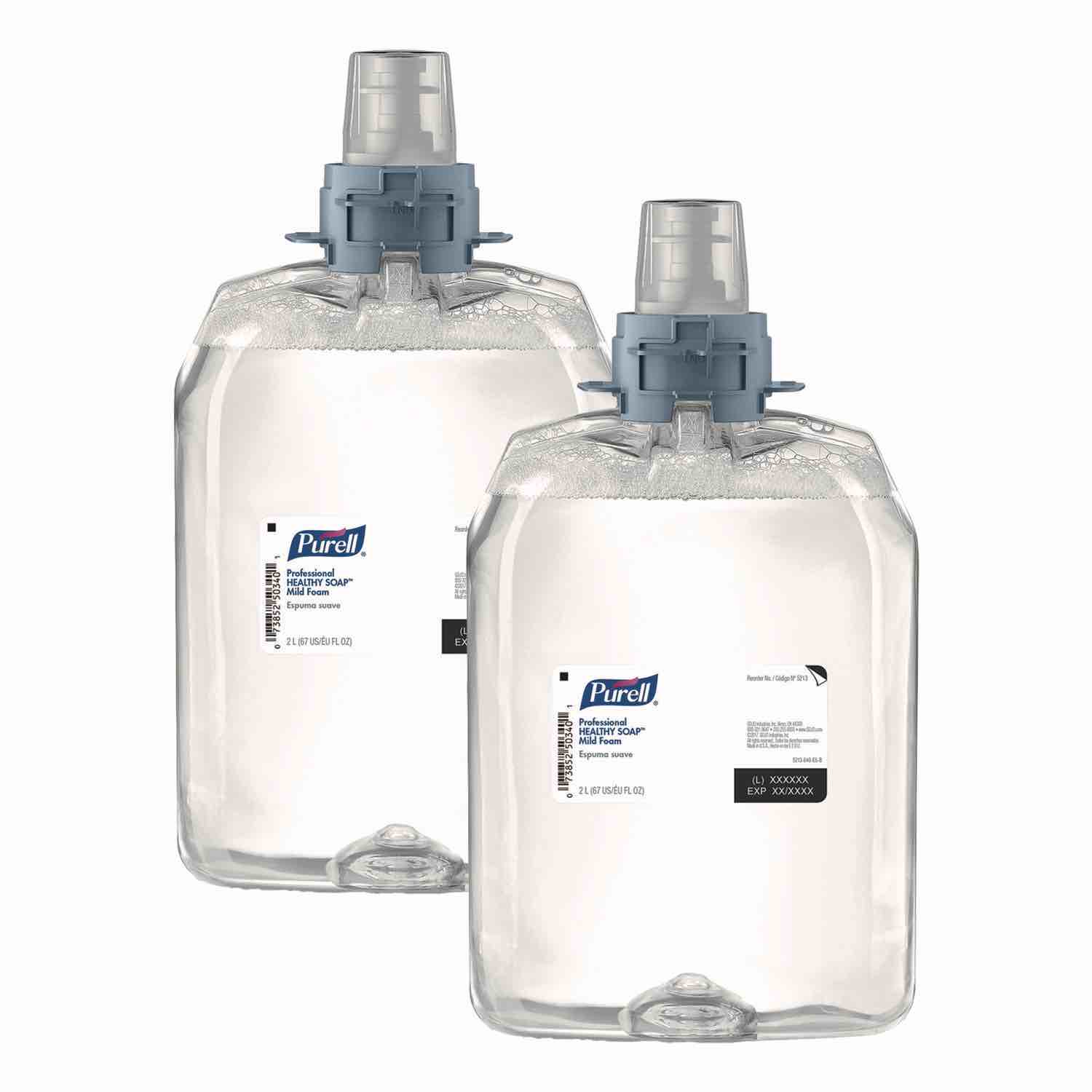 purell professional healthy soap mild foam, refill for purell fmx-20 manual soap dispenser, fragrance-free, 2,000 ml, 2/carton