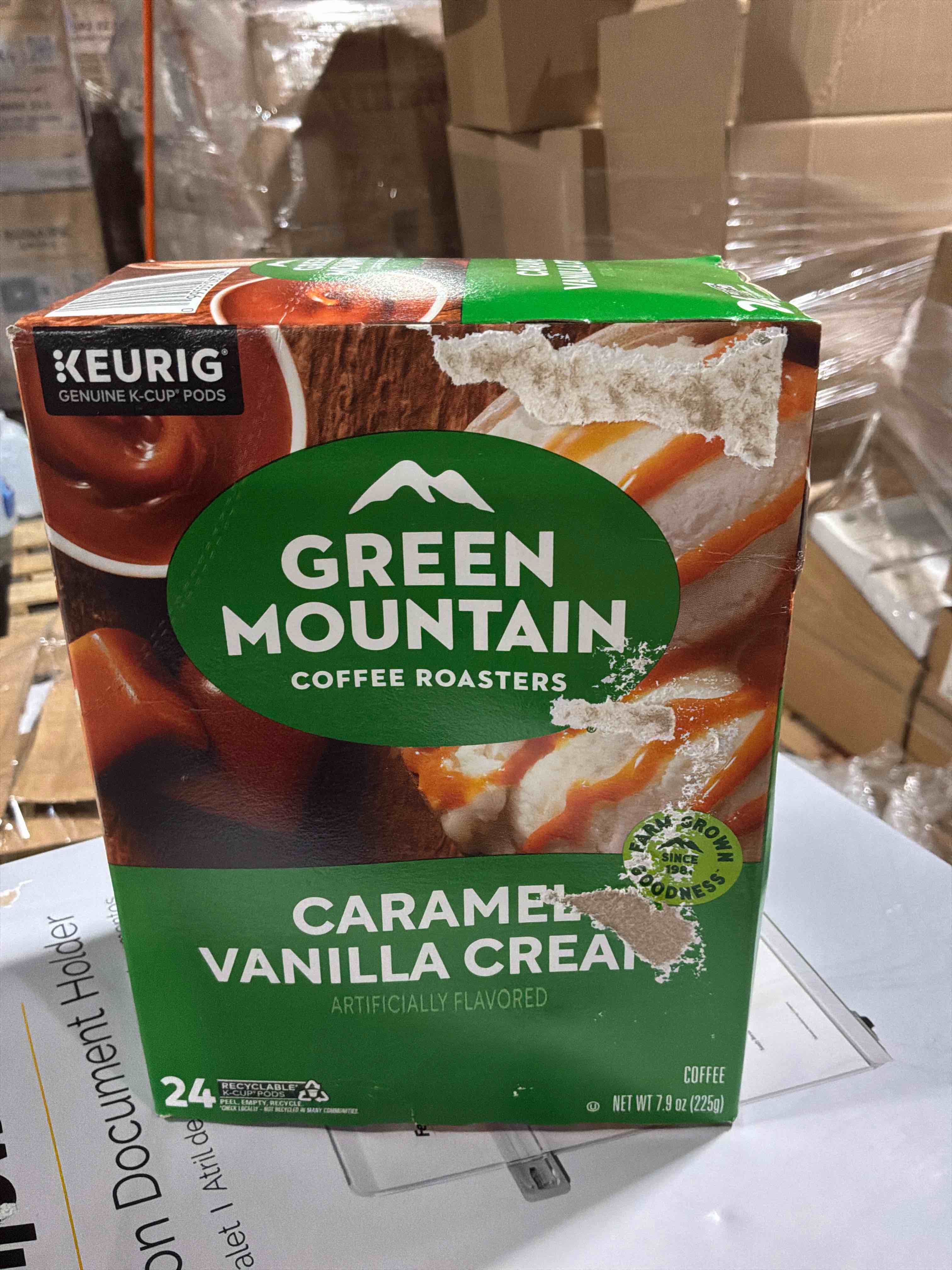 Condition photo showing Good Condition for 24ct green mountain coffee caramel vanilla cream keurig k-cup coffee pods flavored coffee light roast