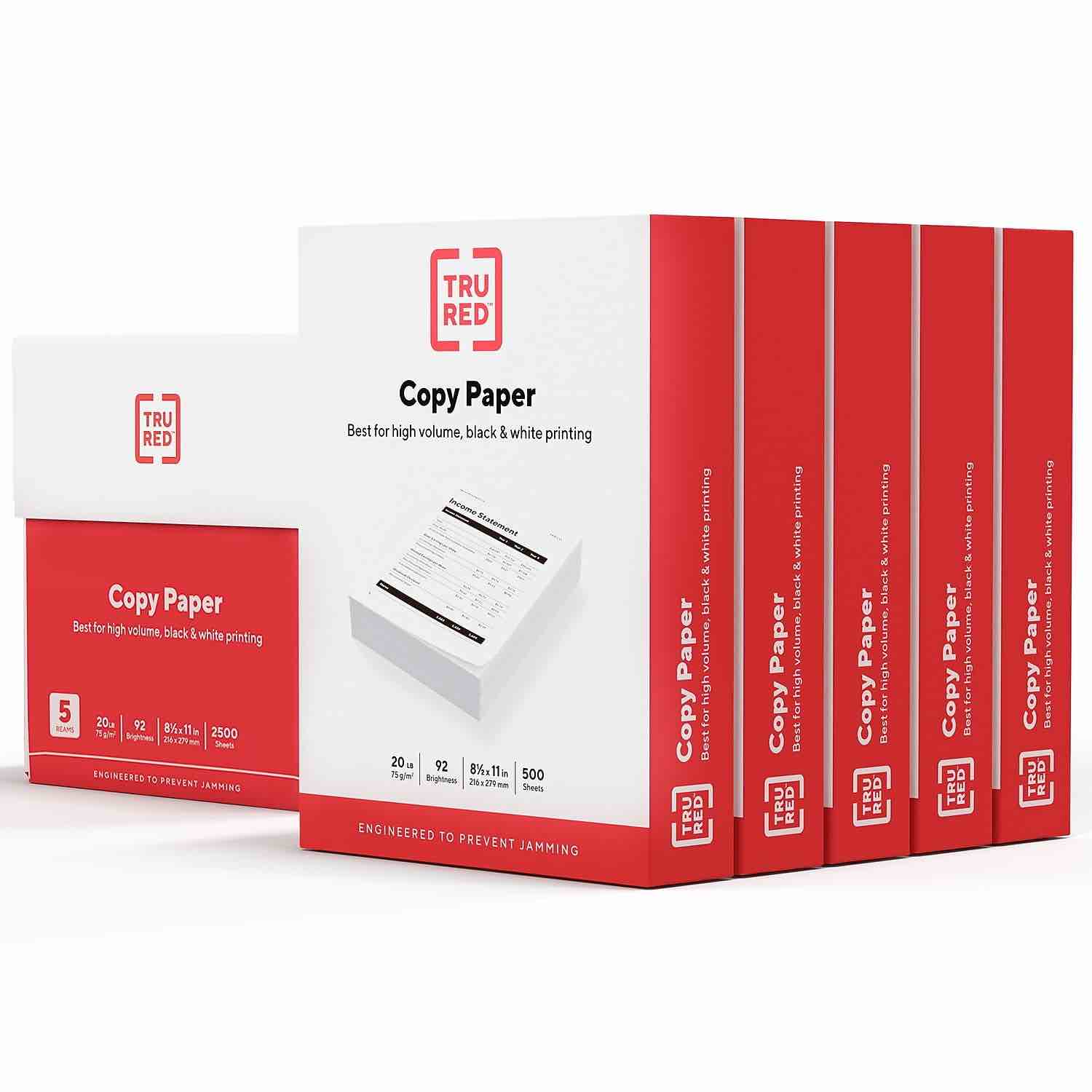 tru red 8.5 x 11 copy paper 20 lbs 92 brightness 23479-u/tr56960
