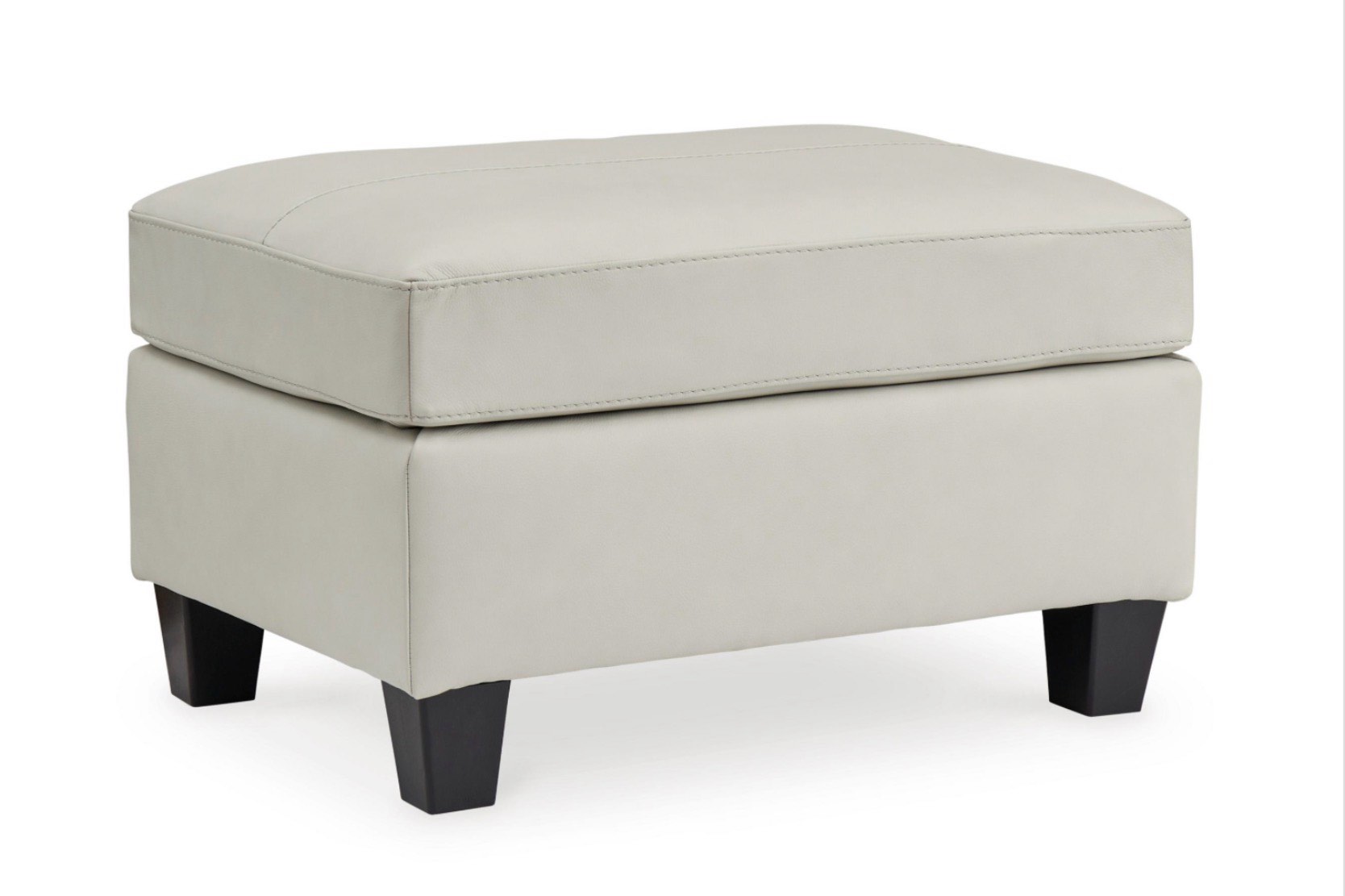 Genoa Leather Match Ottoman 
