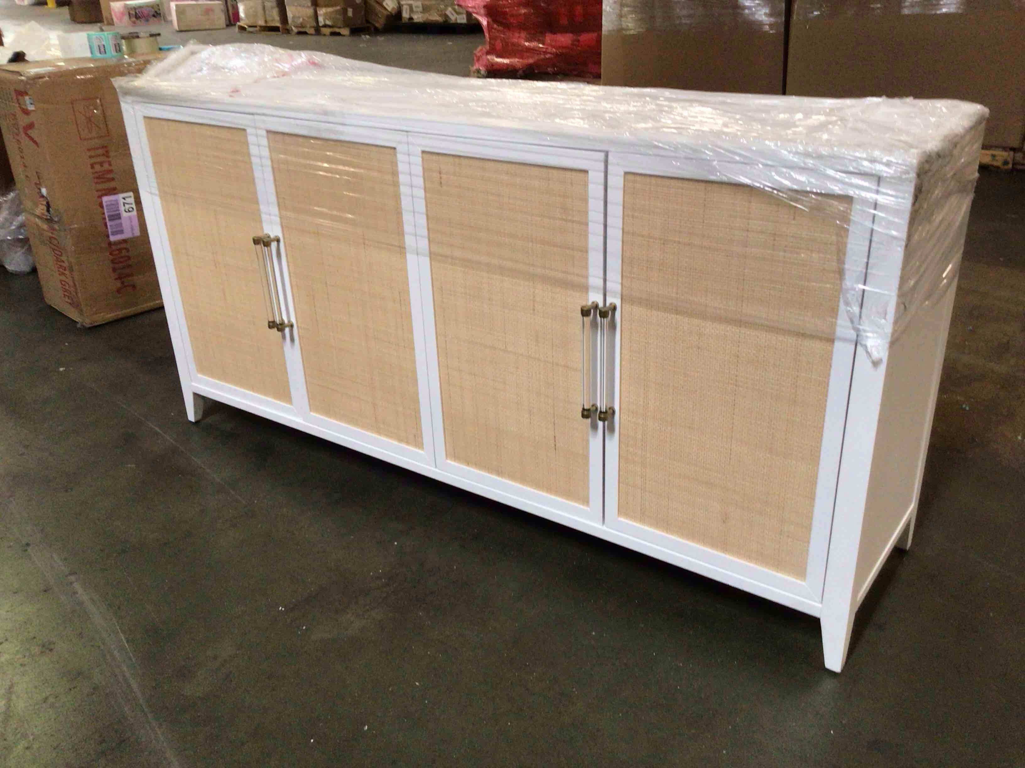 Condition photo showing Good Condition for essentials for living traditions holland wood media sideboard in white