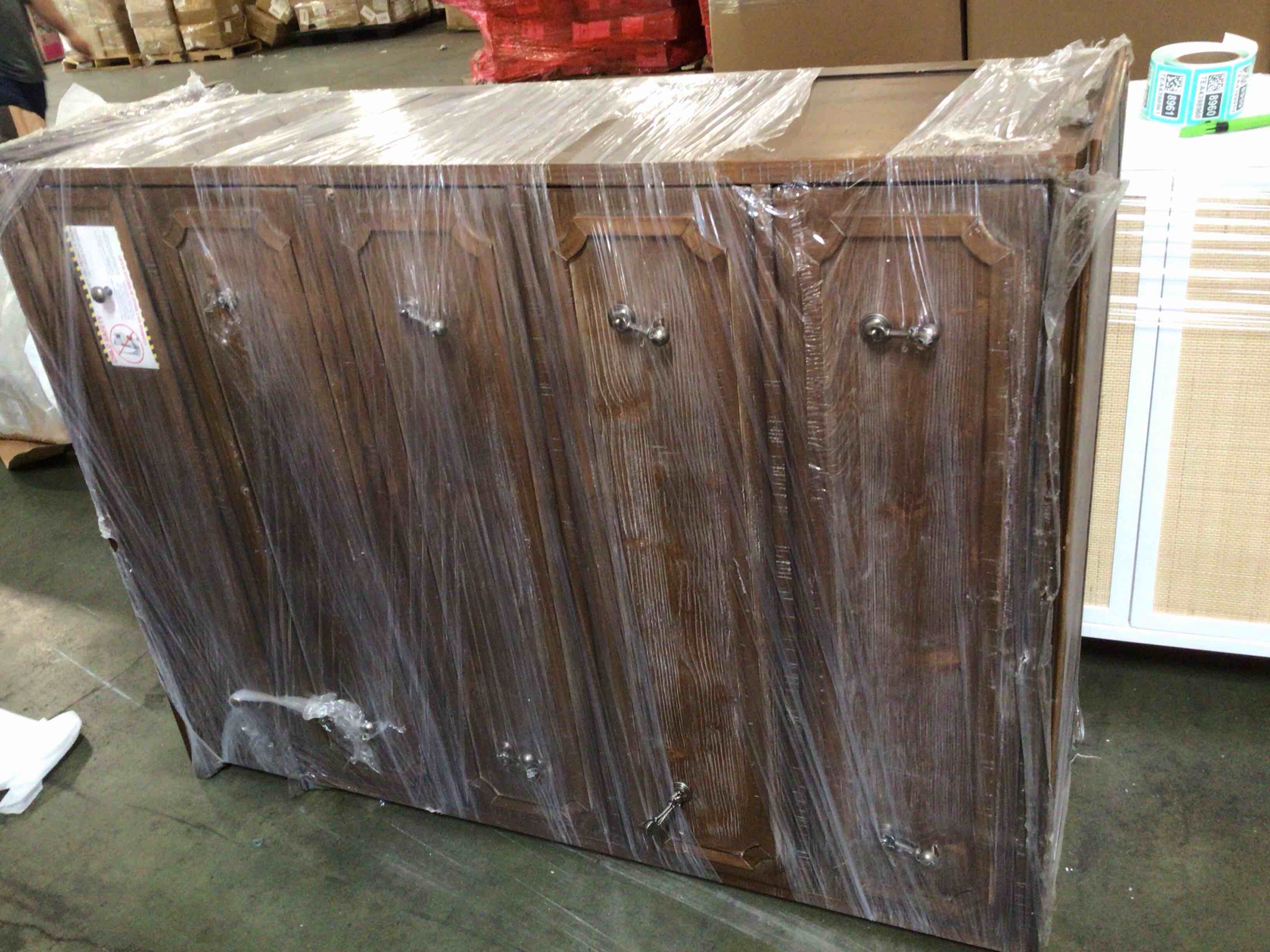 Condition photo showing Good Condition for amish mockingway solid cherry wood 5-drawer chest of drawers- quick ship