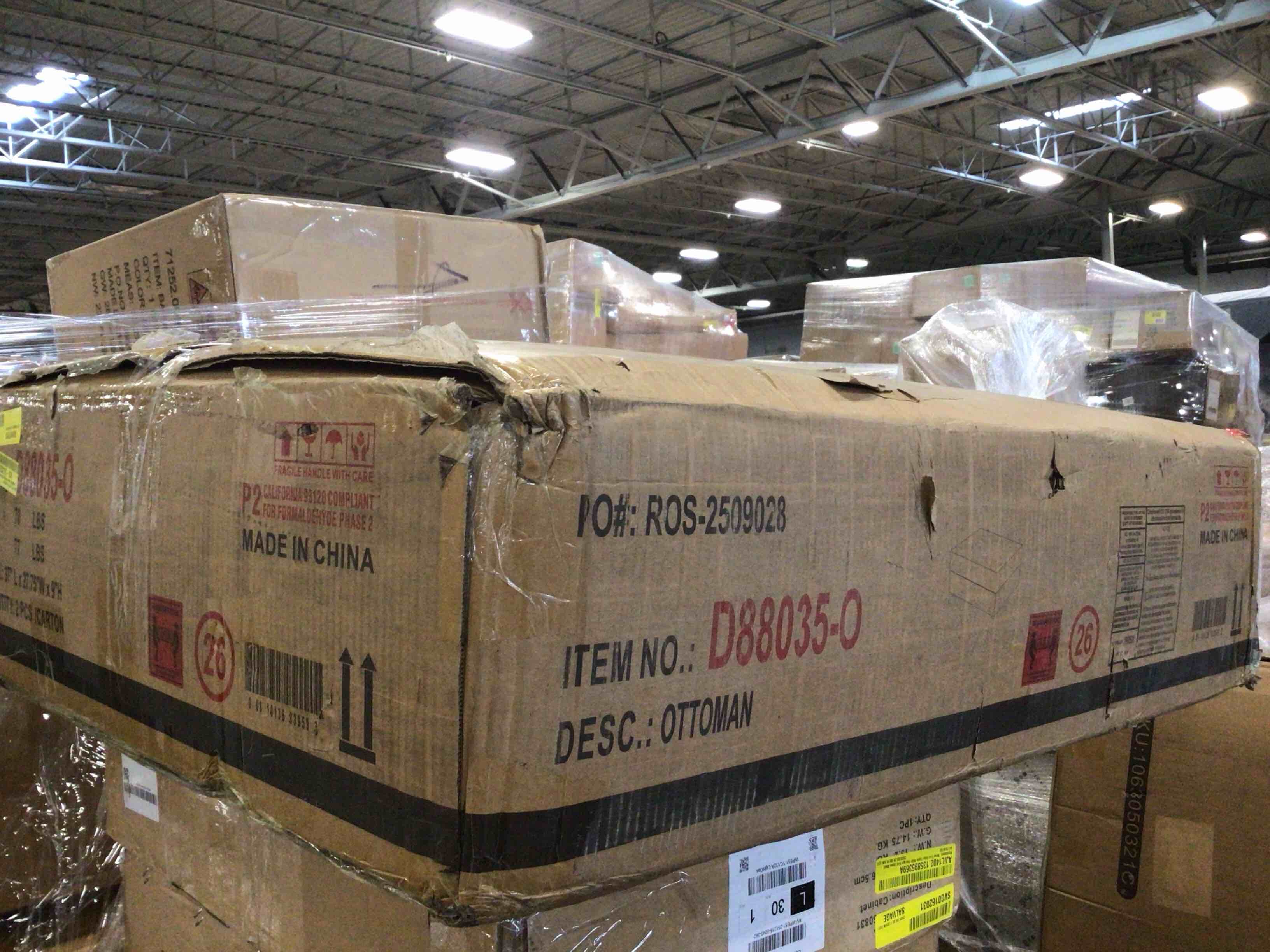 Condition photo showing New/Like New for ottoman grey 