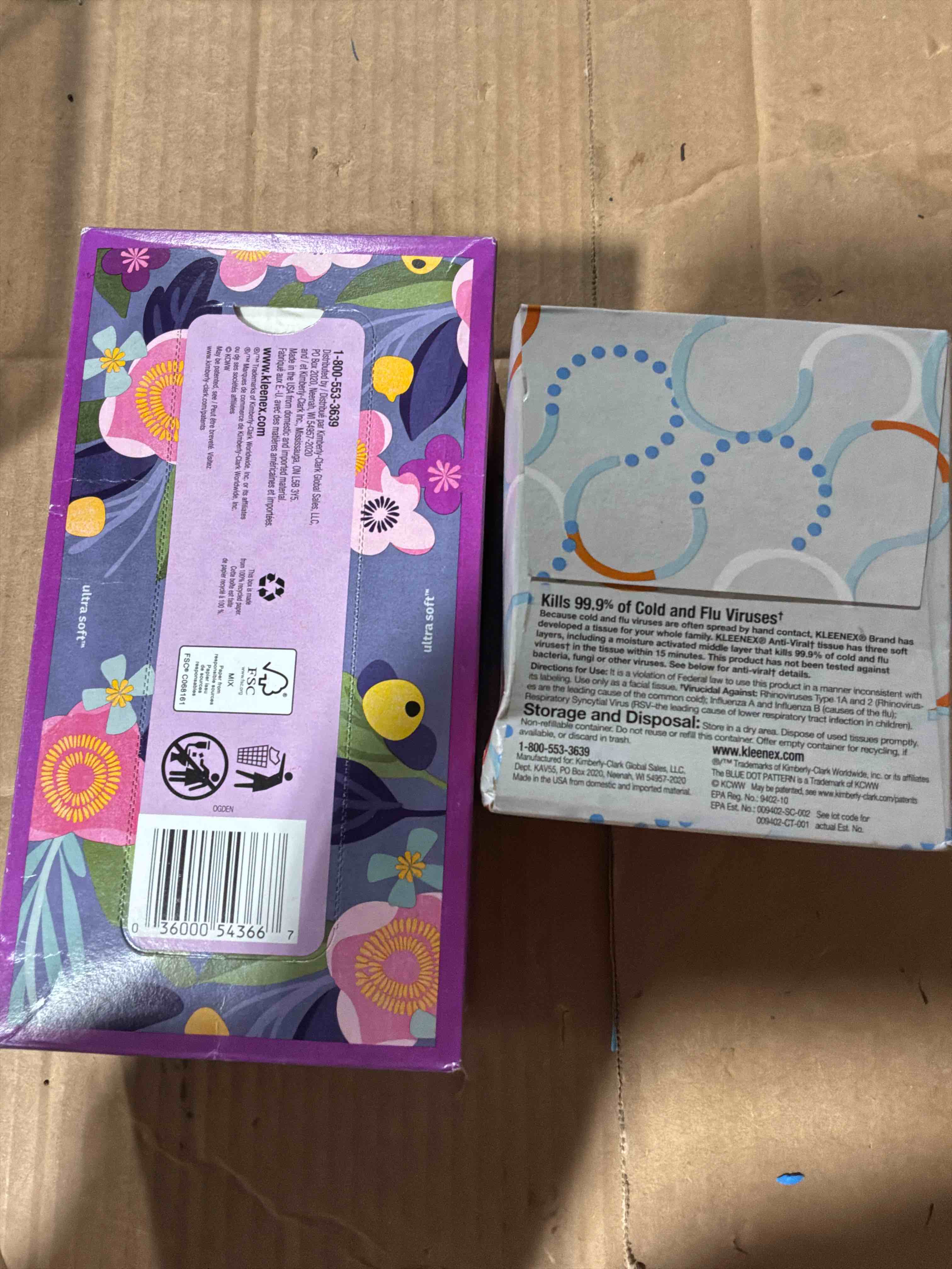 Condition photo showing Good Condition for Kleenex Ultra Soft Facial Tissues 3-Ply Hypoallergenic 60 Count