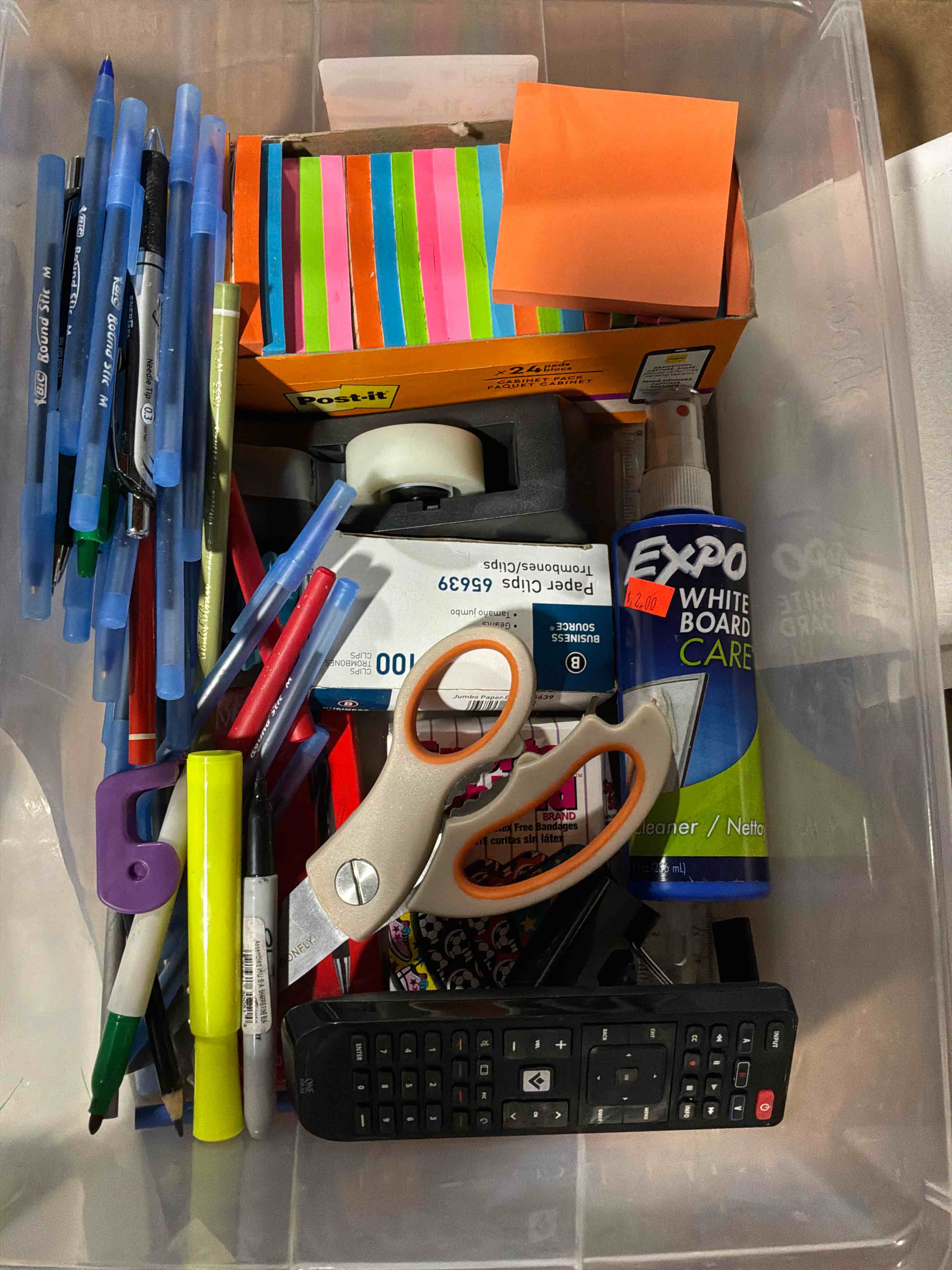 variety of office supplies 