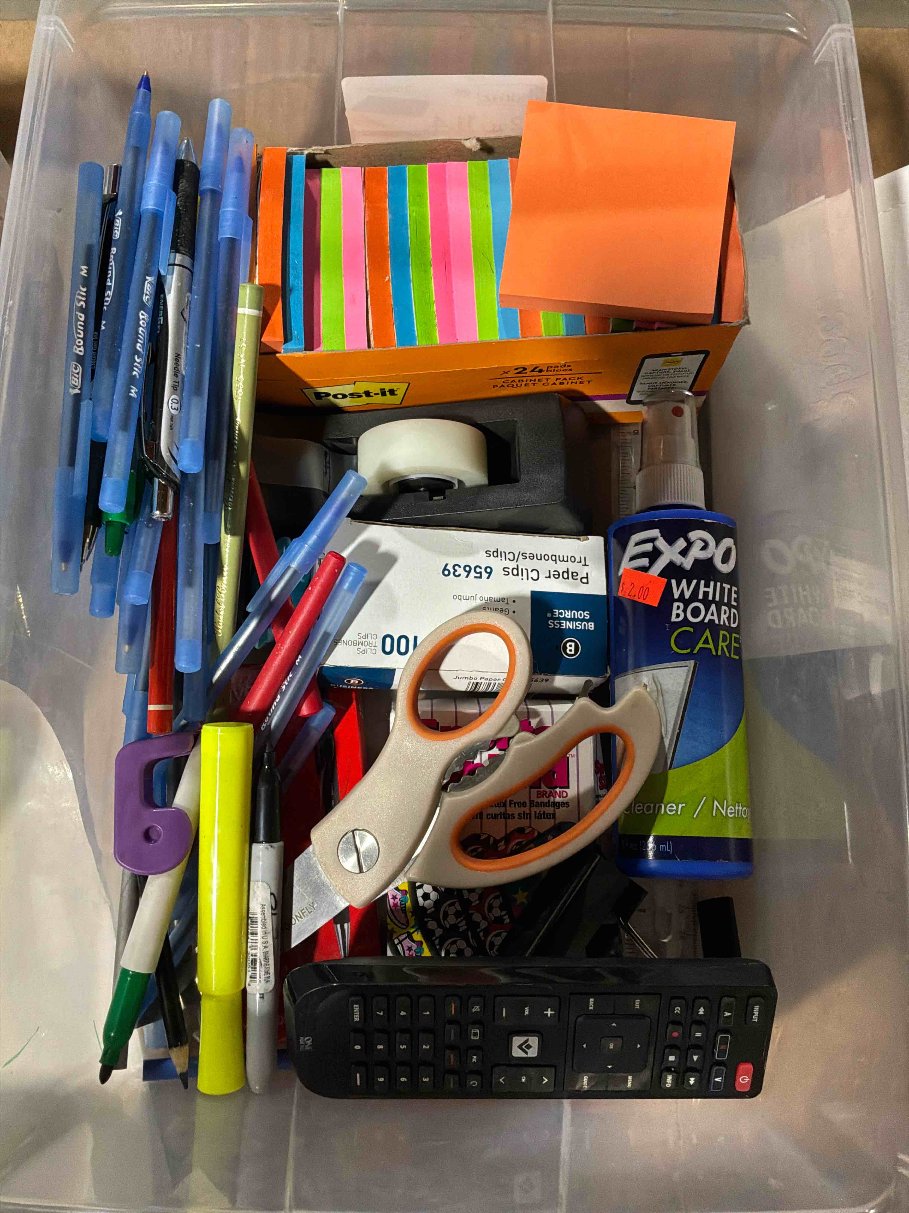 Condition photo showing New/Like New for variety of office supplies 