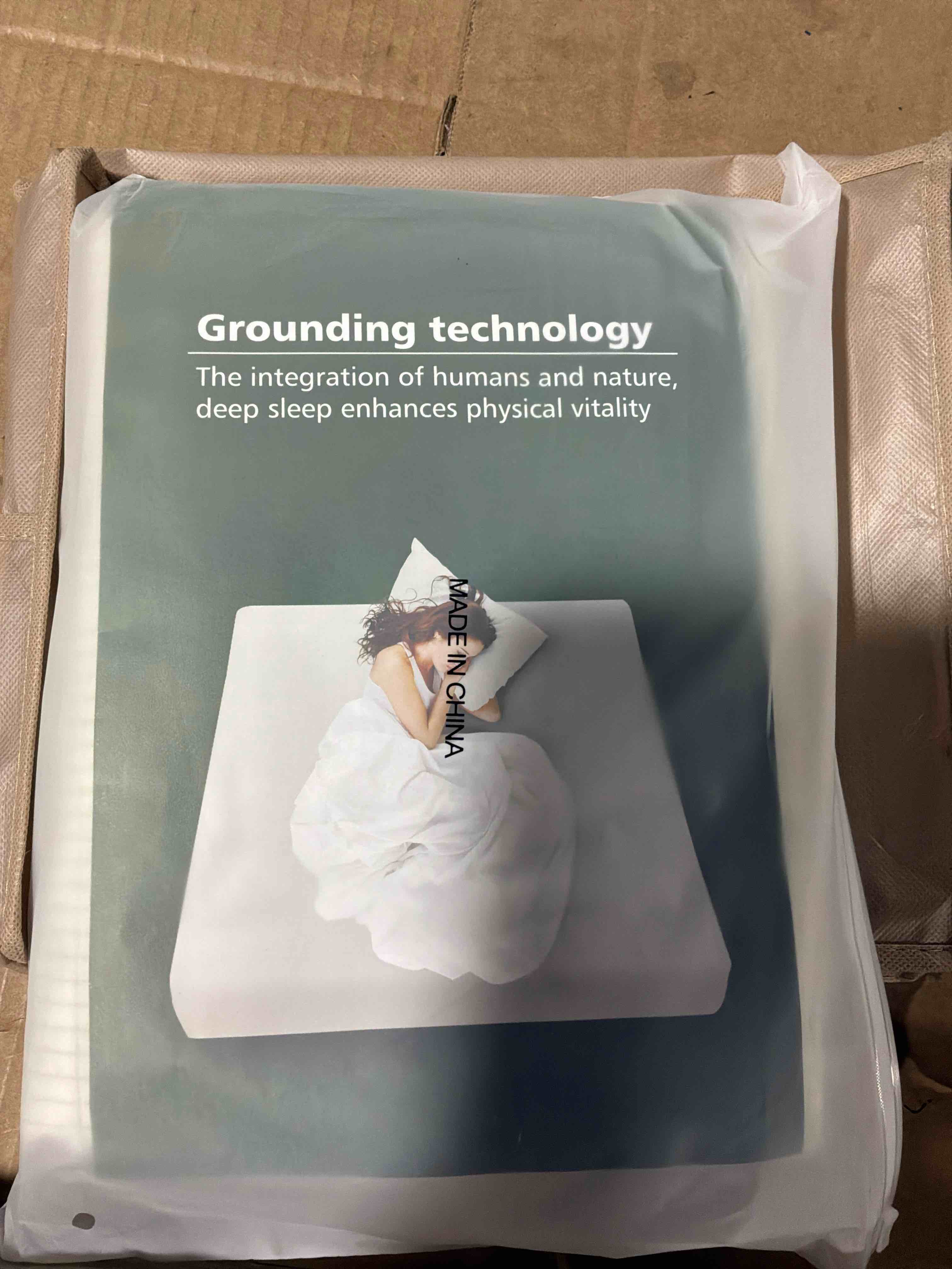 Condition photo showing New/Like New for Organic Grounding Sheet King Deep Pocket Grounding Fitted Sheet, Earthing Grounding Sheets for Better Sleep Anti-Static Bed Sheet Grounding Bedsheet for Wellness (White, King)