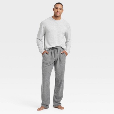men's solid elevated long sleeve pajama set - goodfellow & co™ gray xxl
