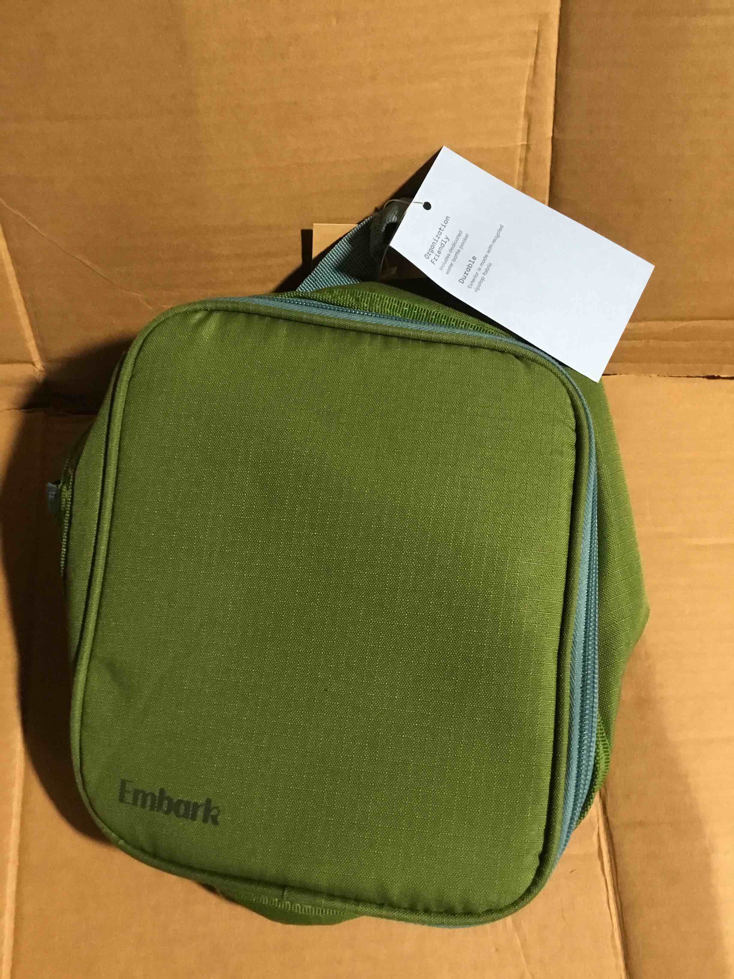 Condition photo showing New/Like New for Set of 2 Flip-Down Square Lunch Bag Green - Embark™