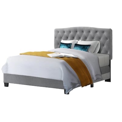 belle isle furniture cape coral upholstered bed grey/velvet queen upholstered upholstered bed