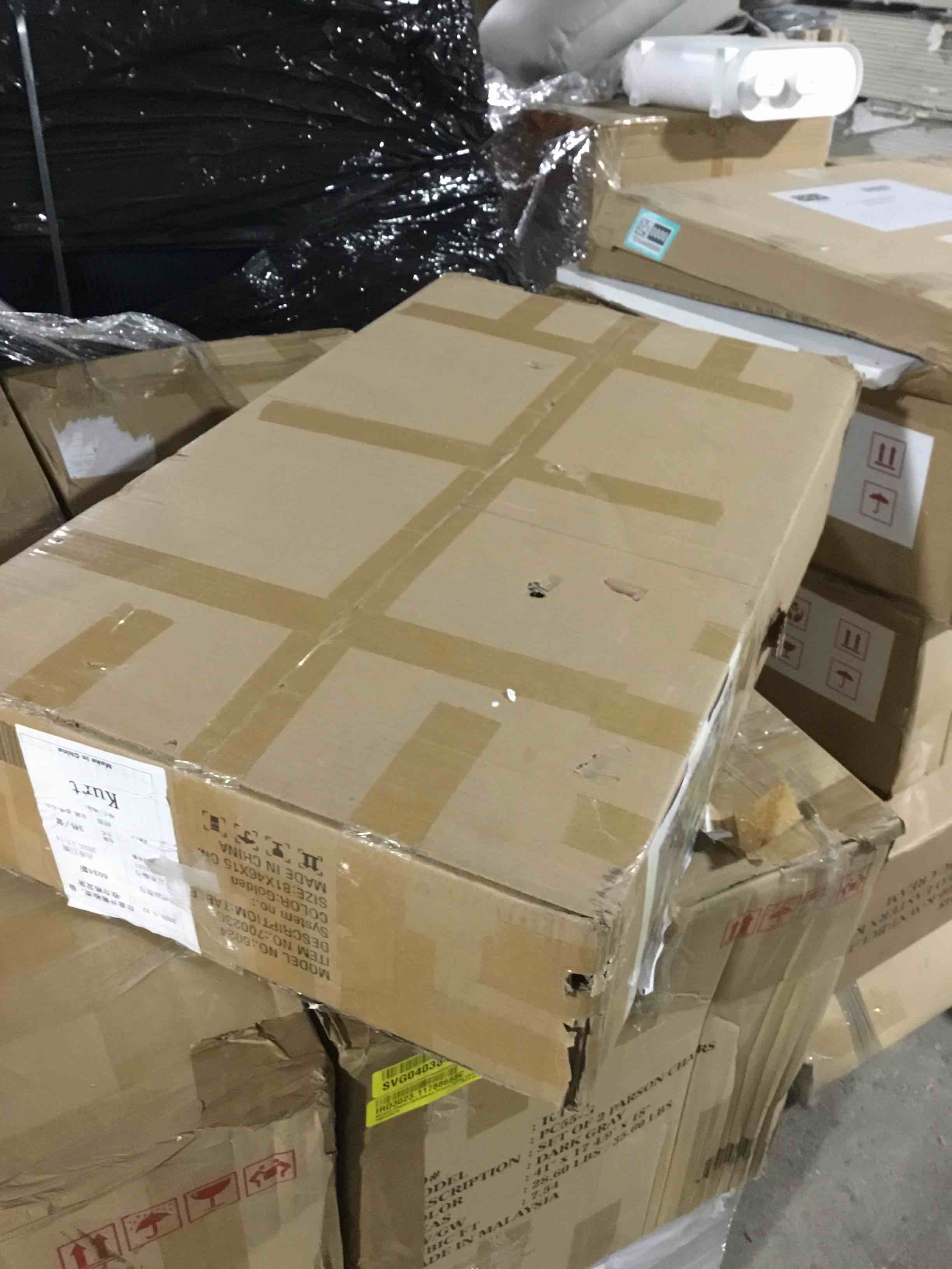 Condition photo showing New/Like New for Folding Floor-Standing Bookshelf, Metal Bookcase & Display Shelf, Portable Bookcase Storage Organizer, No-Assembly Retro Rack for Books, Décor, CDs & Plants(Golden,34 * 21 * 111cm)