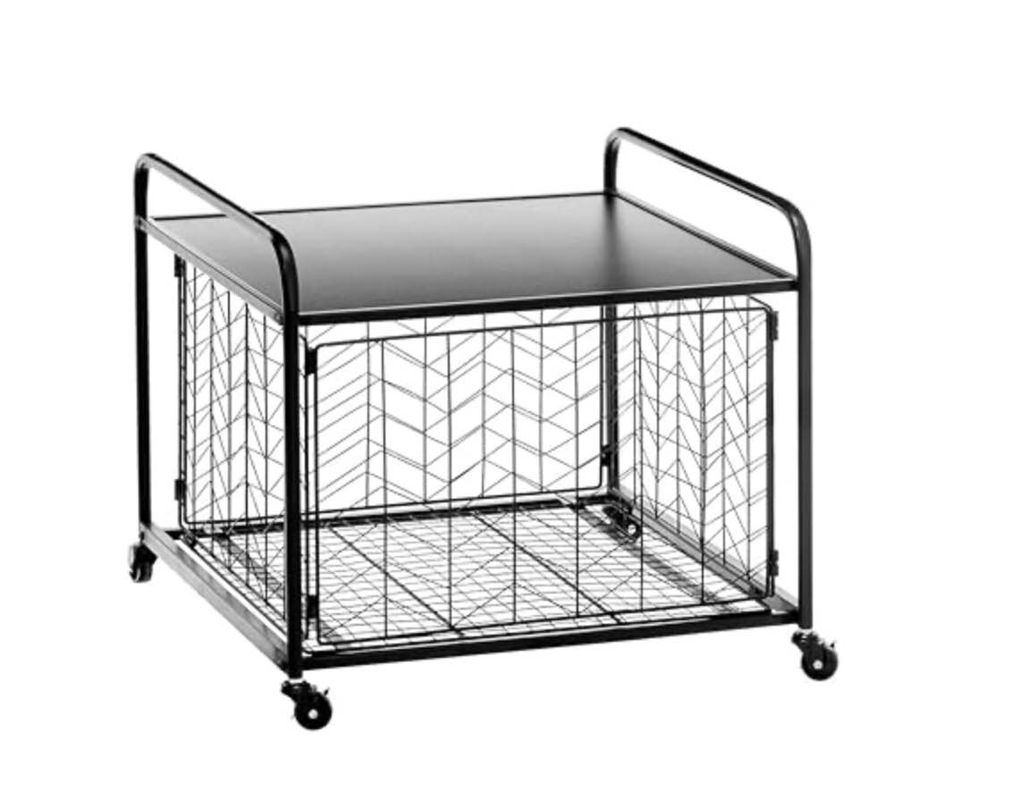 mdesign small portable mini fridge storage cart with wheels and handles - mobile refrigerator  microwave  appliance platform table with drawer basket for dorm room  studio  apartments - rose pink