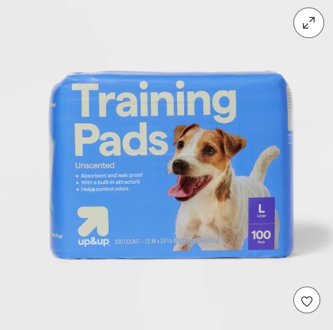 puppy and adult dog training pads - l - 100ct - up & up™