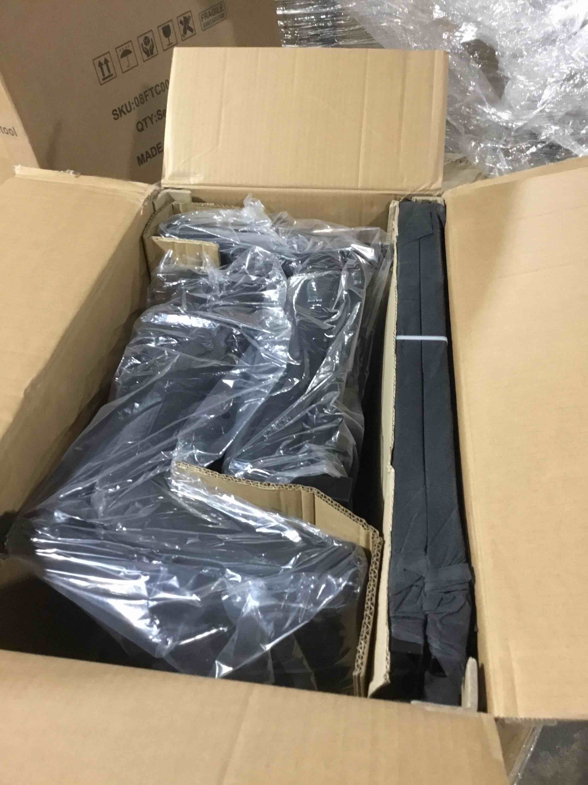 Condition photo showing New/Like New for Upholstered Low Back Bar & Counter Stool (2pcs) 