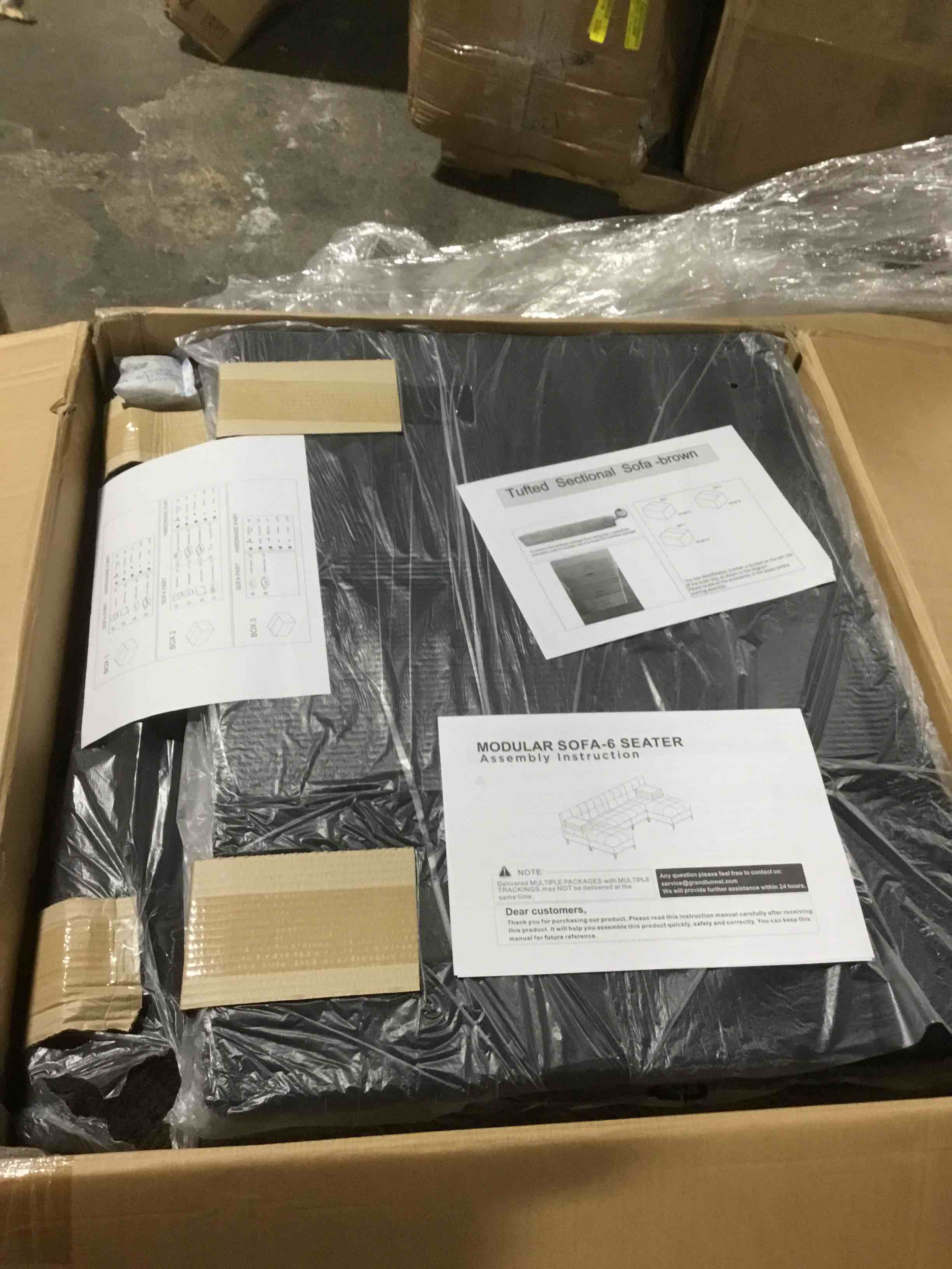 Condition photo showing New/Like New for Modular Sectional Couch 124inch ( Incomplete)