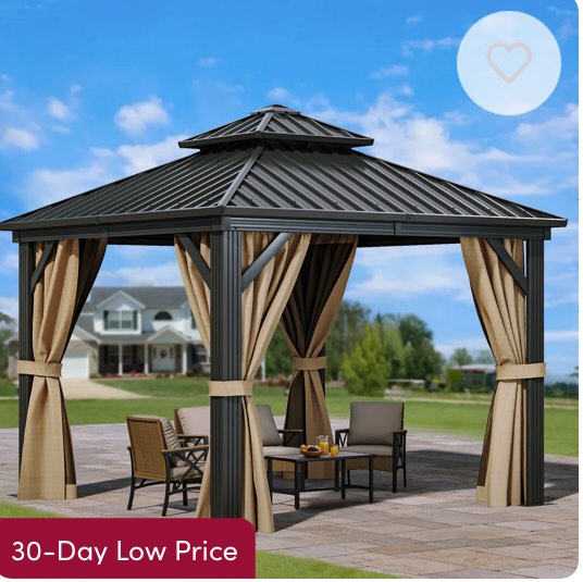 Hardtop Double Roofed Aluminium Patio Gazebo 