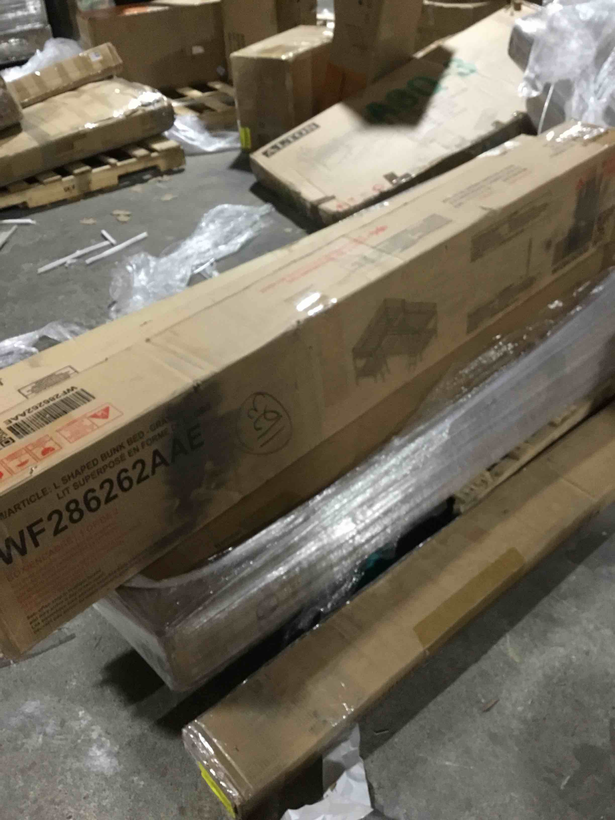 Condition photo showing New/Like New for Abigel Twin L Shaped Bunk Bed 