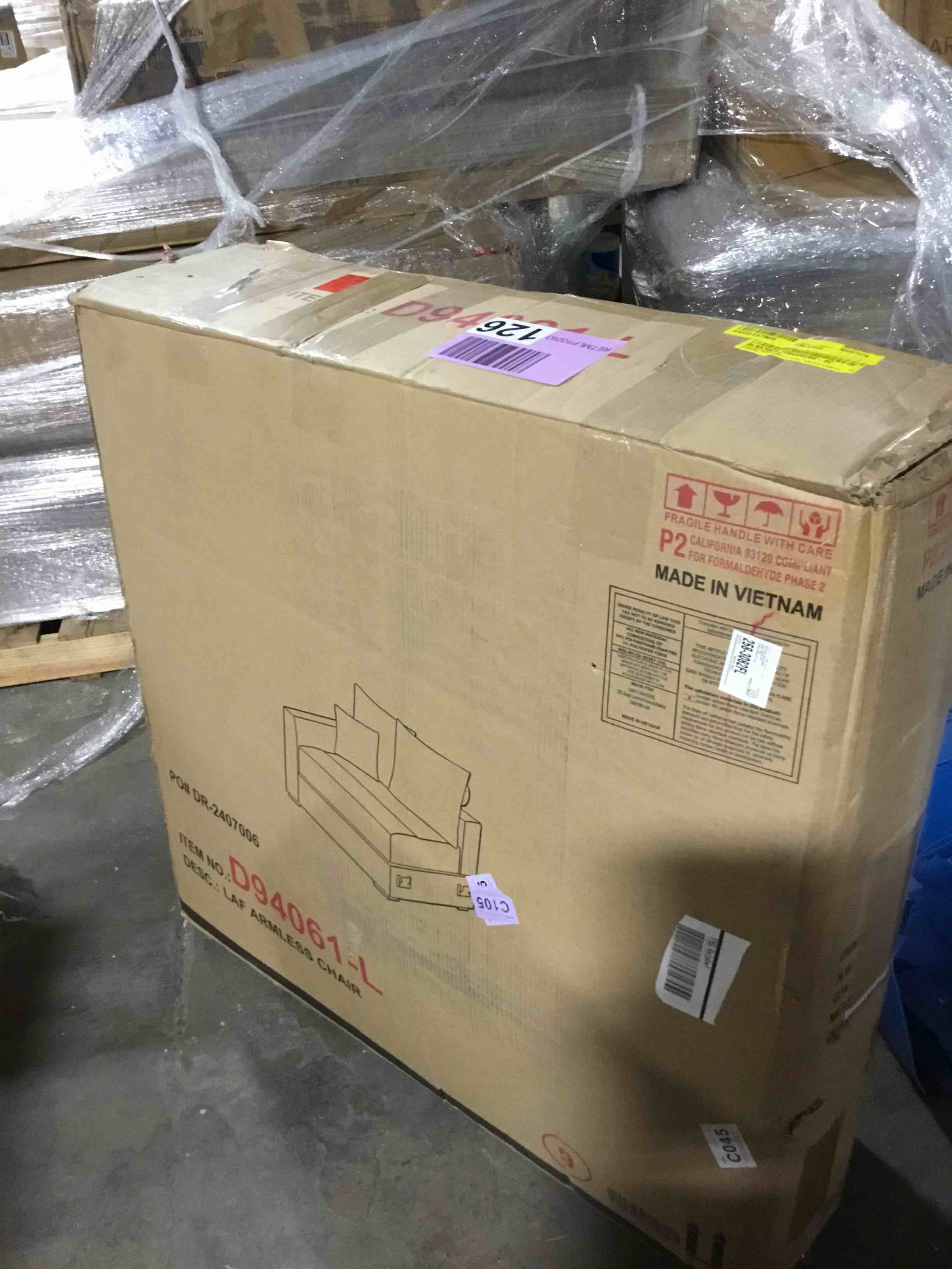 Condition photo showing New/Like New for L Lengend Vansen Left Chair Module for Modular Sofa Couch (Cream)