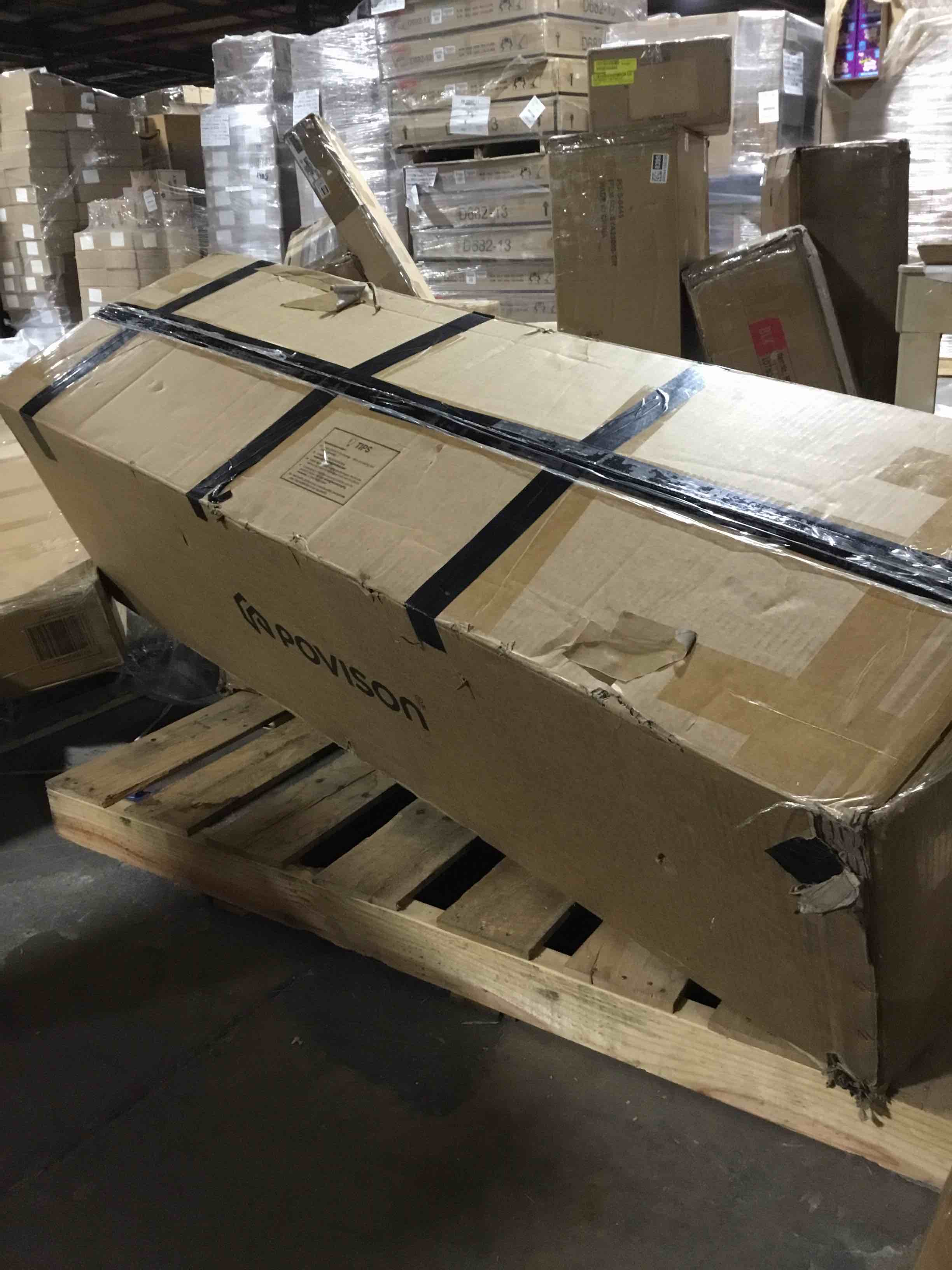 Condition photo showing New/Like New for Comerico Modern Wood Tv Stand 