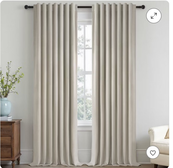 Ike Velvet 100% Blackout Curtains Back Tab Hooks Drapes Room