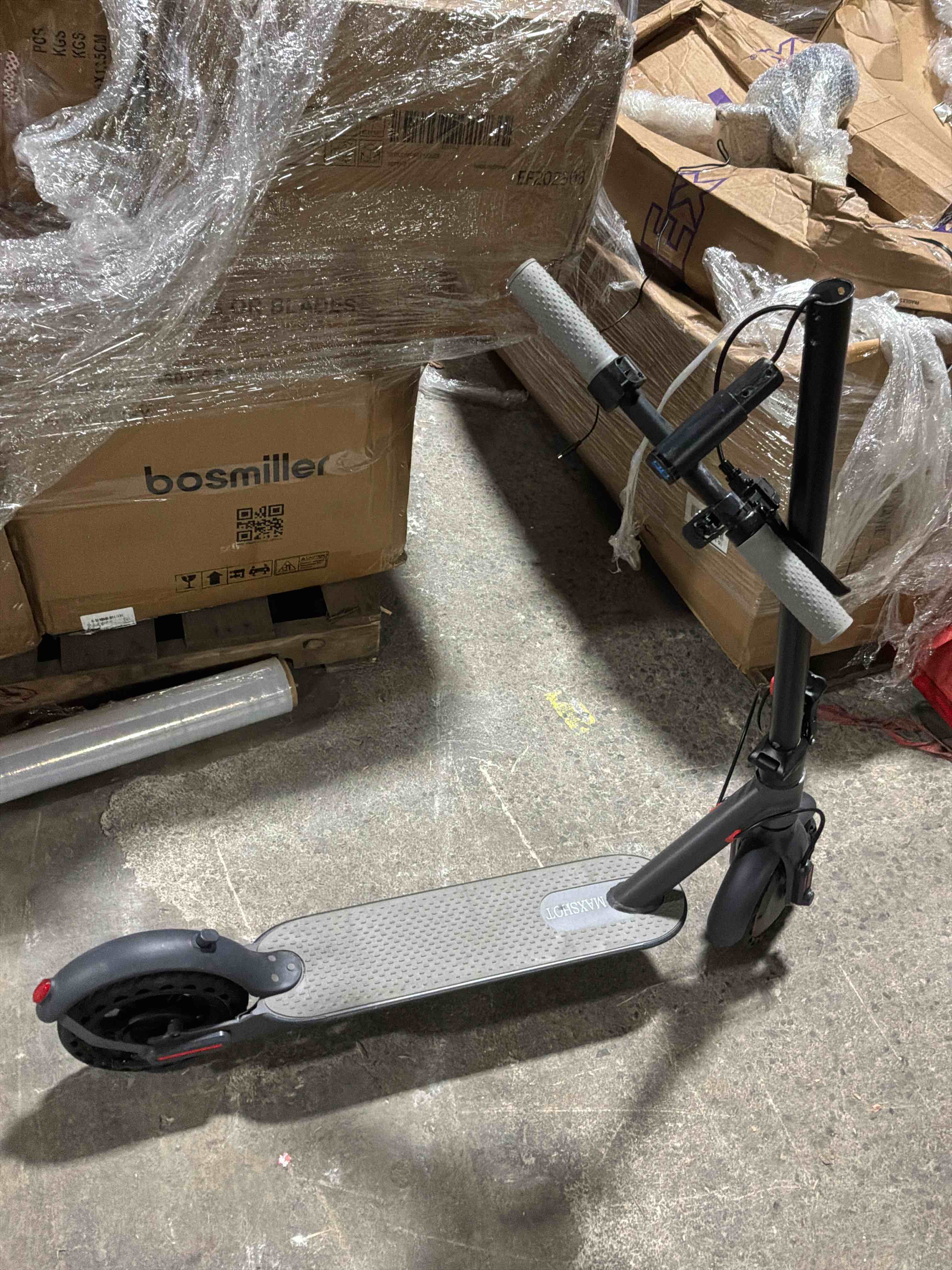 Condition photo showing Good Condition for Maxshot Electric Scooter, 8.5" /10" /14" Tire, 16/19/22 Mph Top Speed, 12/16/21/27/28/49/50 Miles Long Range, Folding Escooter for Adults and Kids with Seat Bag, Dual Braking, Dual Suspension, App