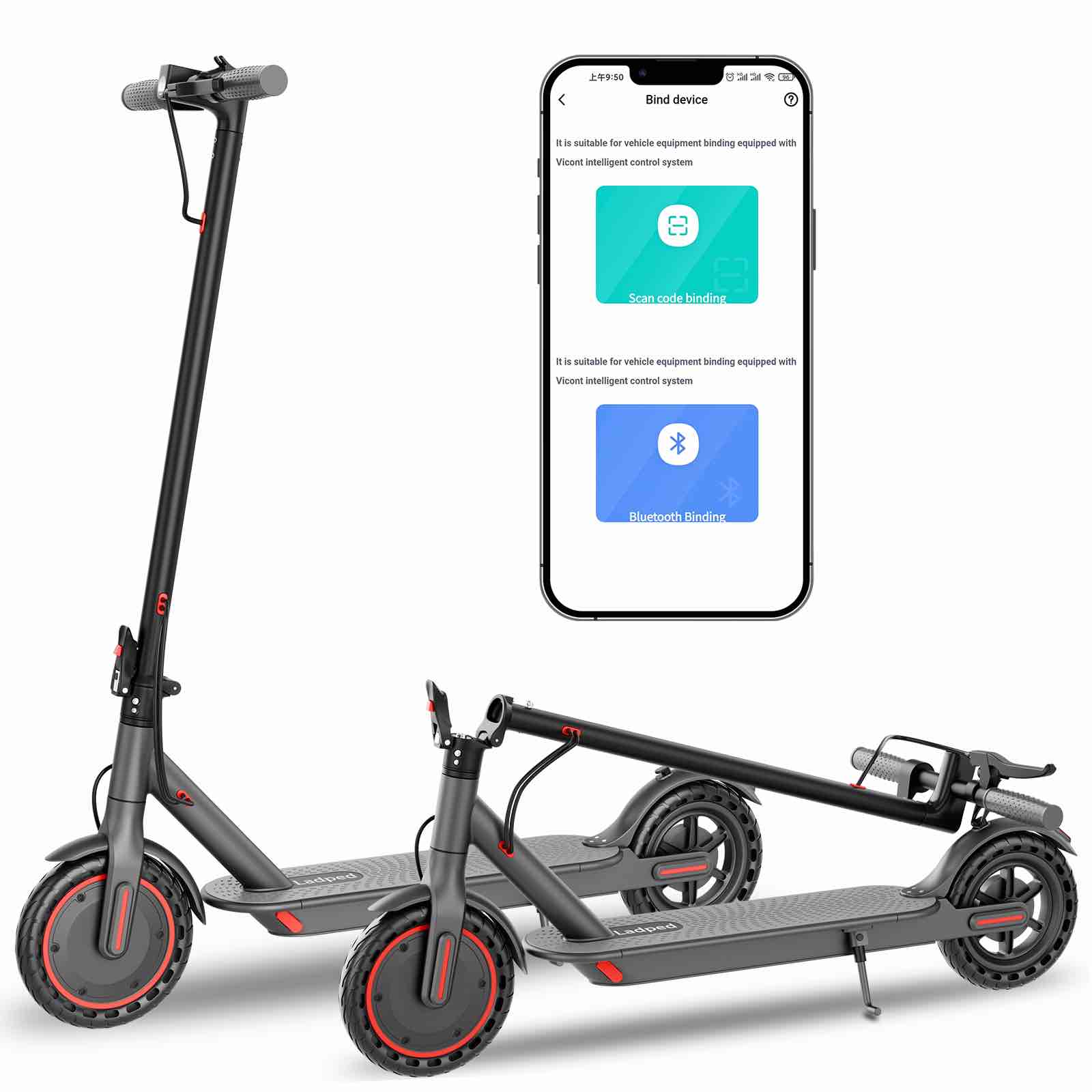 Condition photo showing Good Condition for Ladped LP60 Adult Electric Scooter Foldable 25KM/H 12Miles E-Scooter 350W w/APP