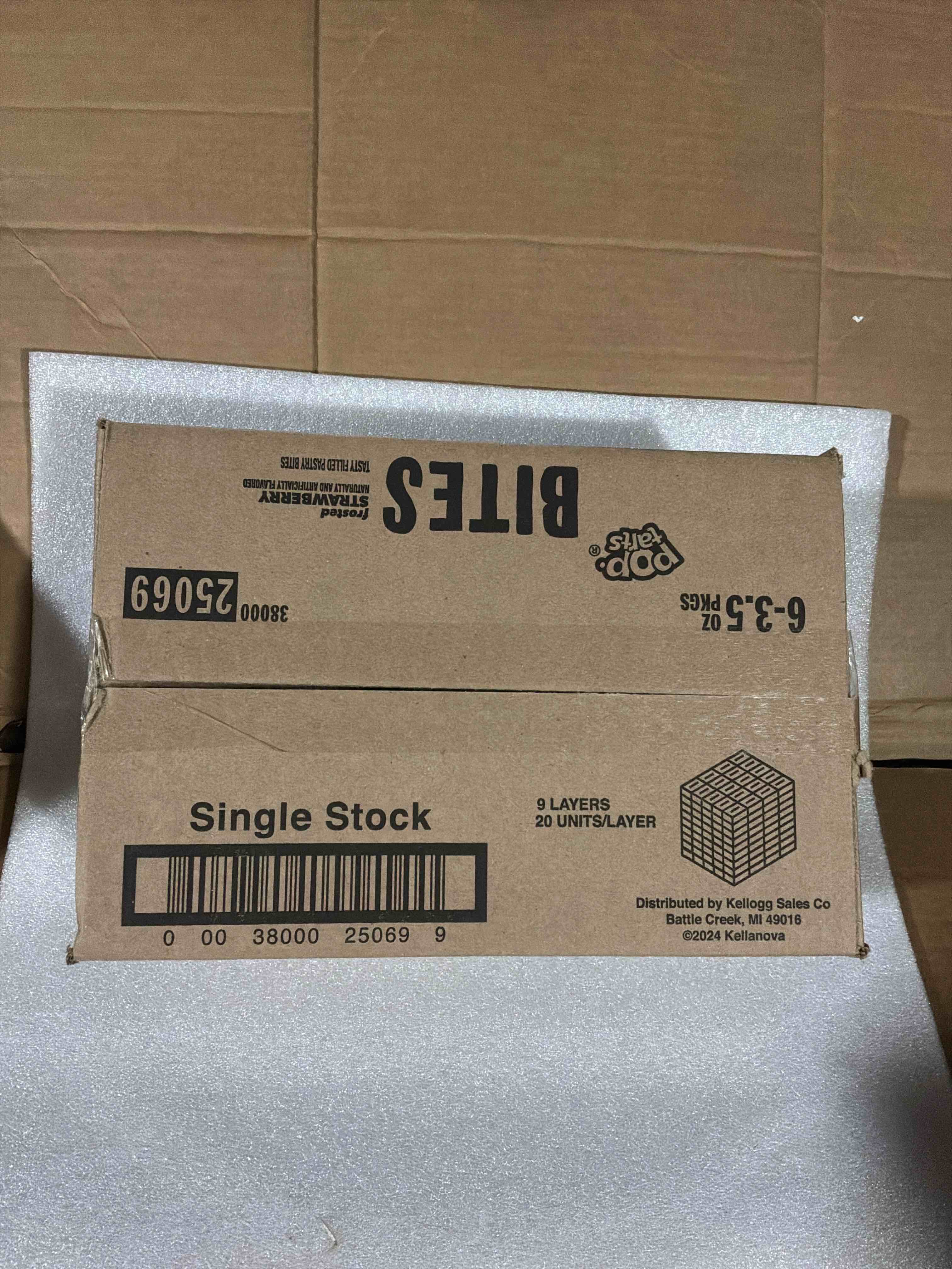 Condition photo showing New/Like New for Kellogg s® Pop Tarts Bites  Frosted Strawberry  3.5 oz Bag  6/Carton