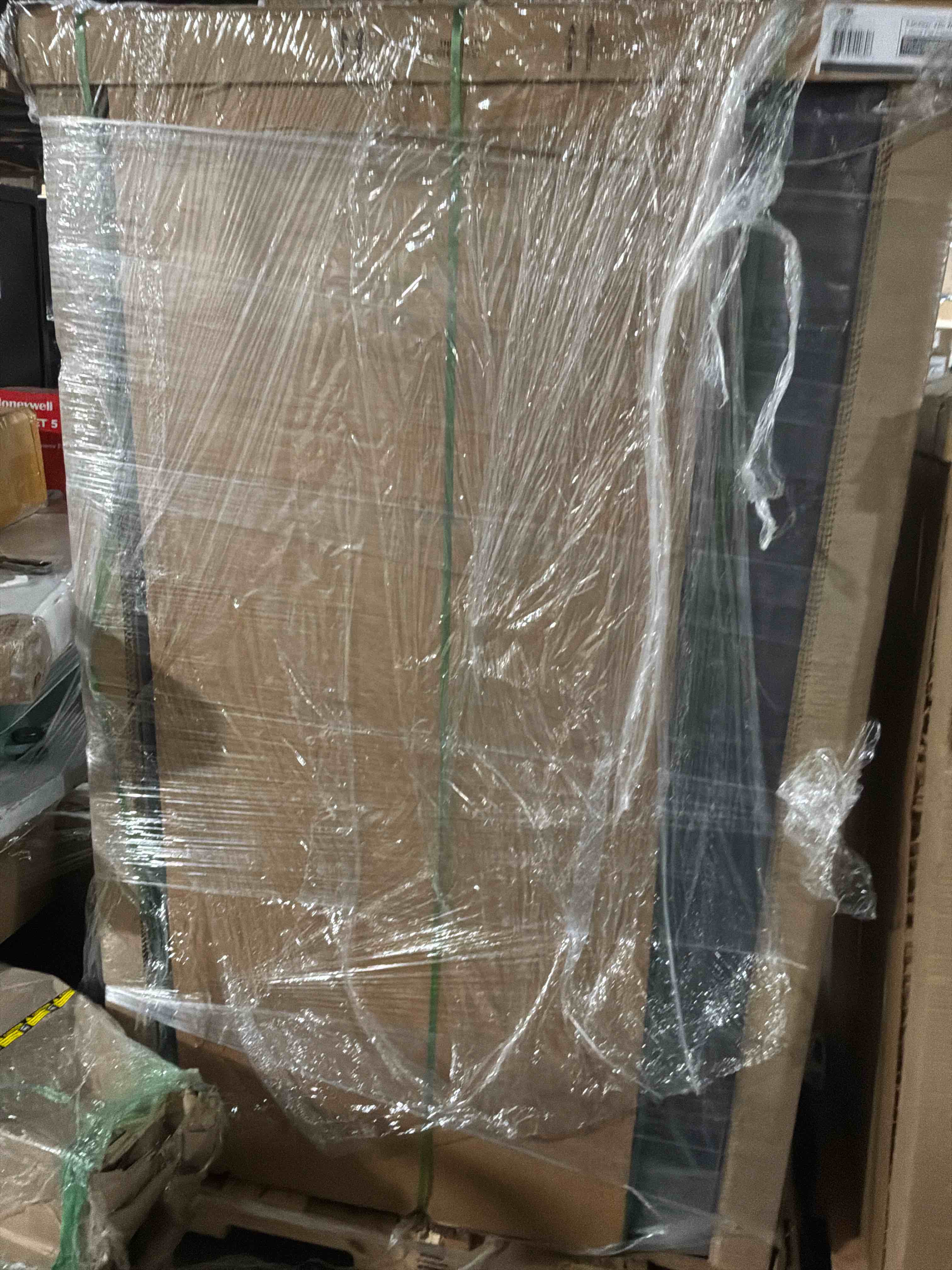 Condition photo showing New/Like New for 42 in. W 5-Drawer Black Metal Lateral File Cabinet for Home and Office, Holds Letter, Legal and A4 Hanging Folders