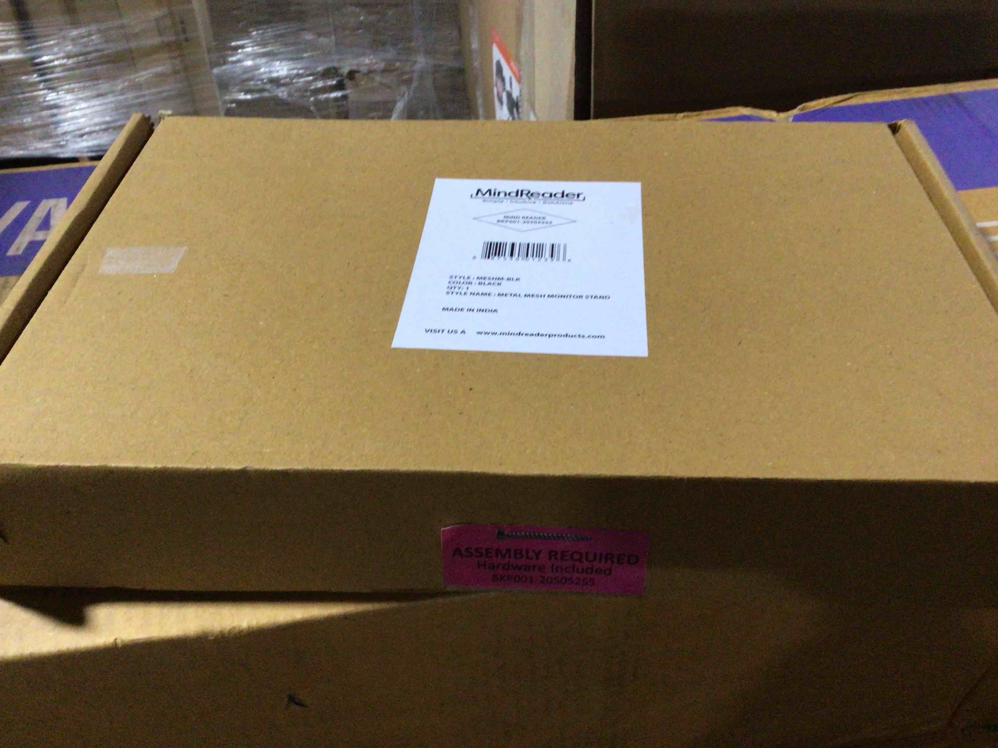 Condition photo showing New/Like New for Mind Reader Monitor Stand, Ventilated Laptop Riser, Desktop Organizer, Side Storage, Metal Mesh, 20"L x 11.5"W x 5.5"H, Black