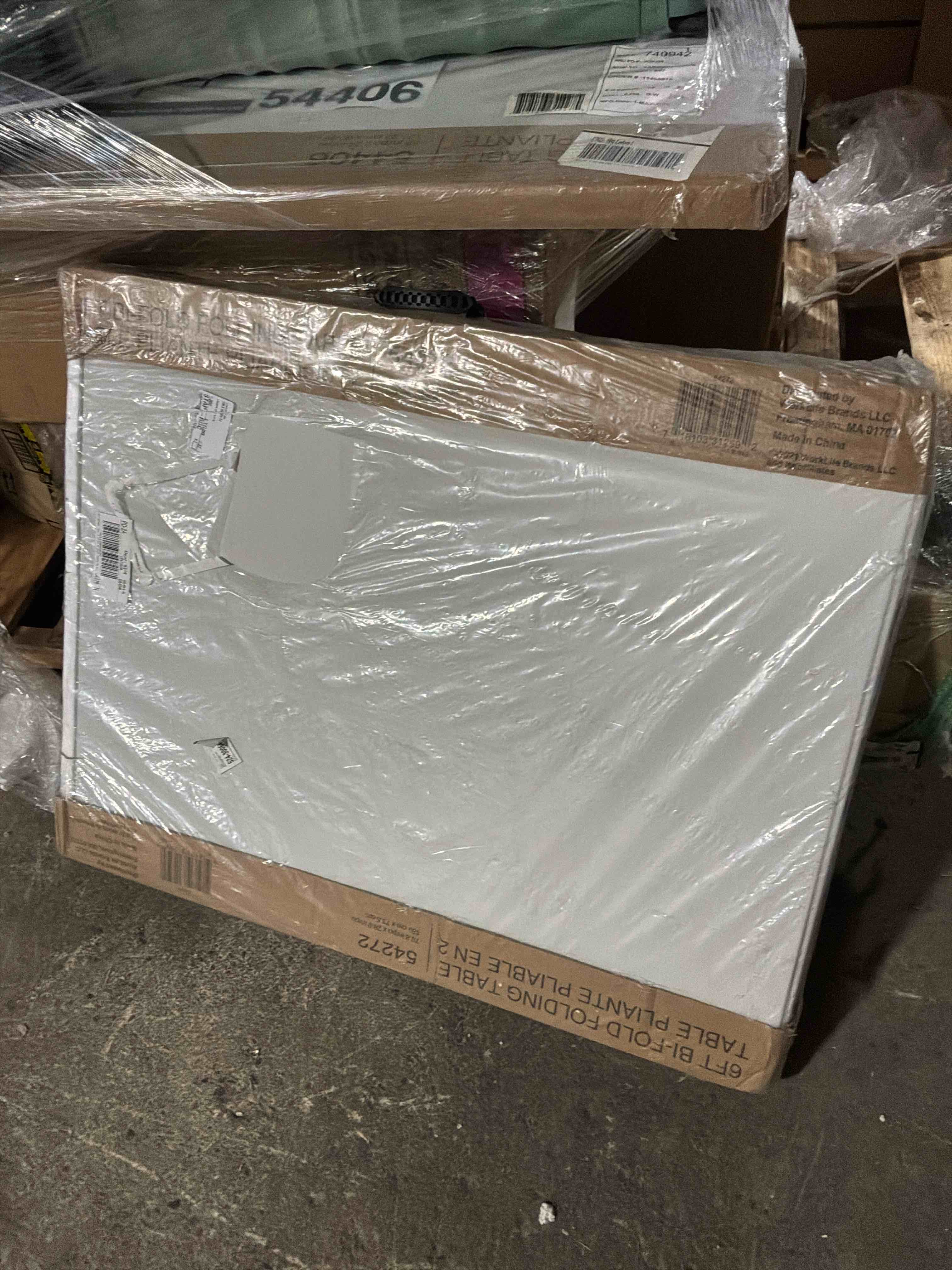 Condition photo showing New/Like New for Staples Folding Table, Regular Duty, 72"L x 30"W, Platinum (79156)