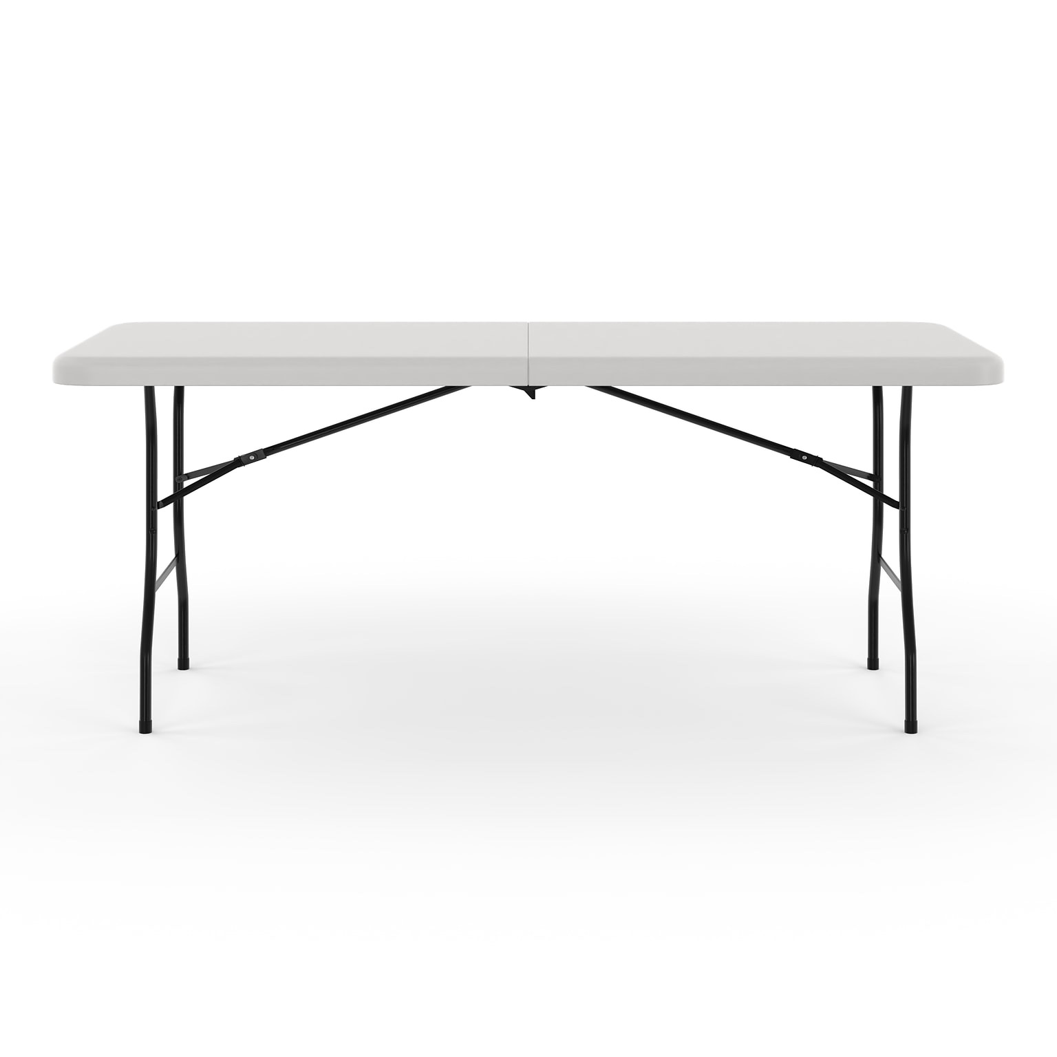 Staples Folding Table, Regular Duty, 72"L x 30"W, Platinum (79156)