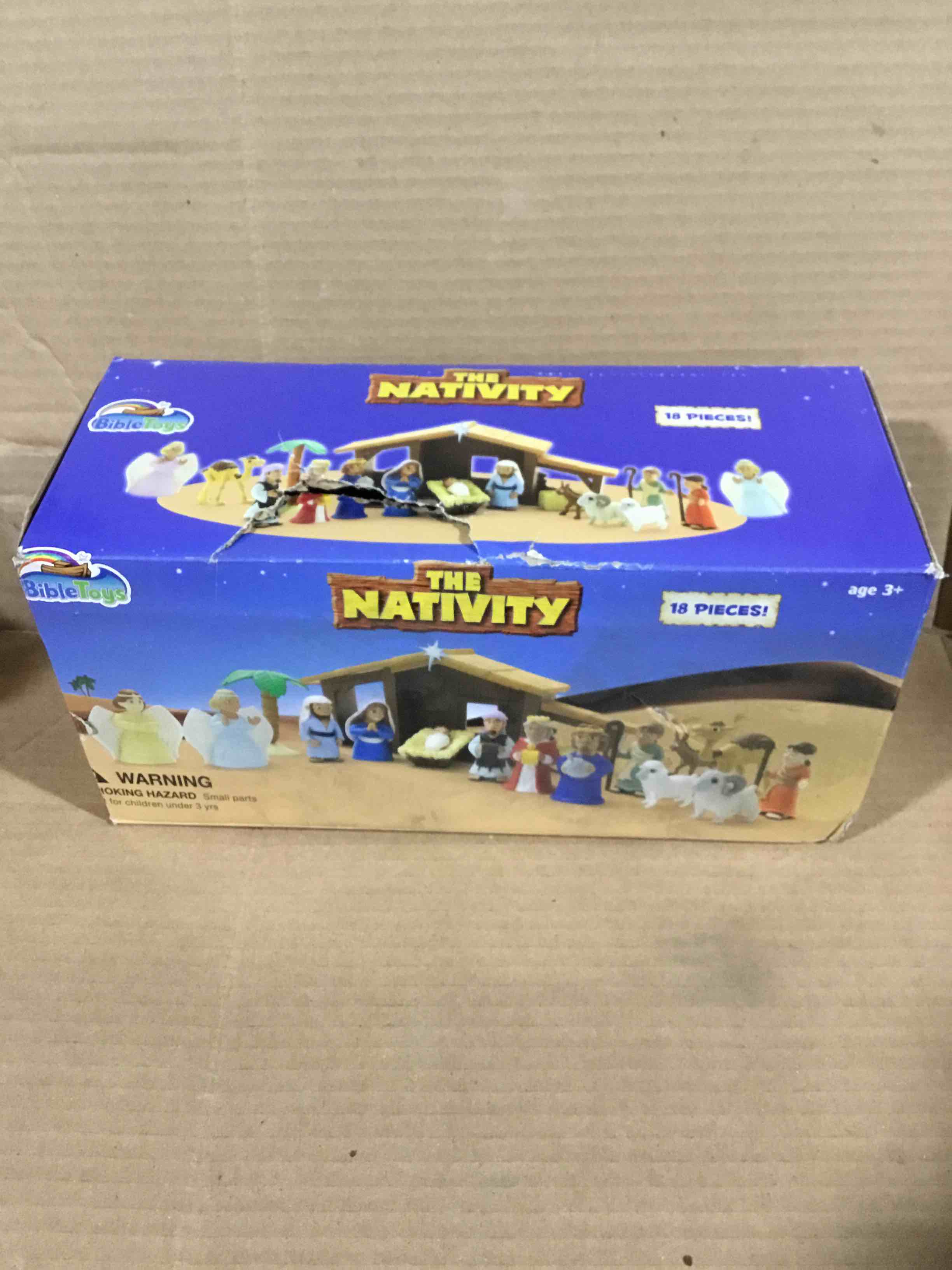 Condition photo showing New/Like New for Nativity Set Children?s 17 Pieces Tales Of Glory Plastic Nativity Play Set w/box