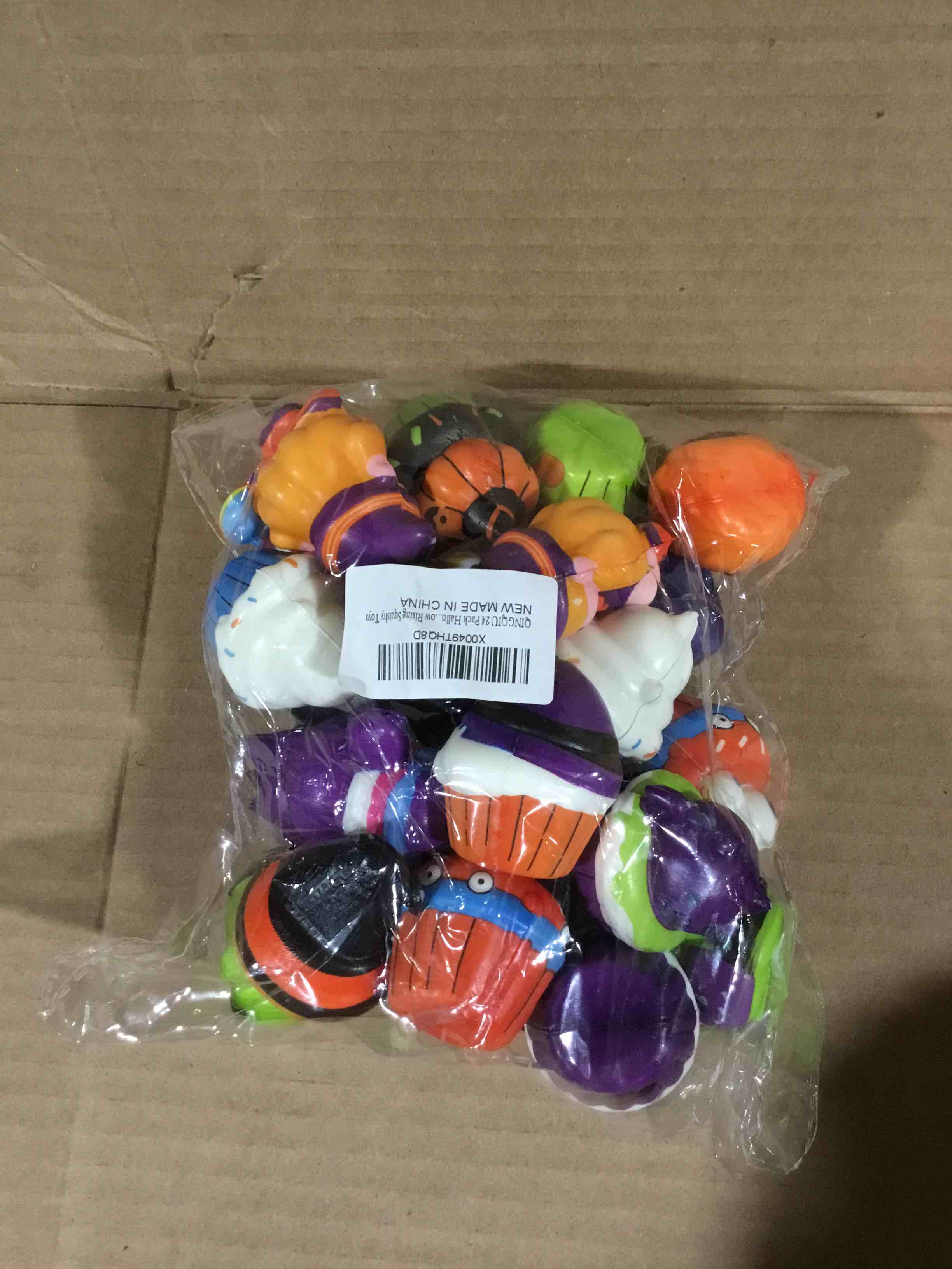 Condition photo showing New/Like New for 24PCS Halloween Squishies Toys for Kids,Halloween Squishies,Slow Rising Squishy Halloween Stress Fidget Toys,Non Candy Trick or Treat - Spooky Party Favors Gift Goody Bag Stuffers