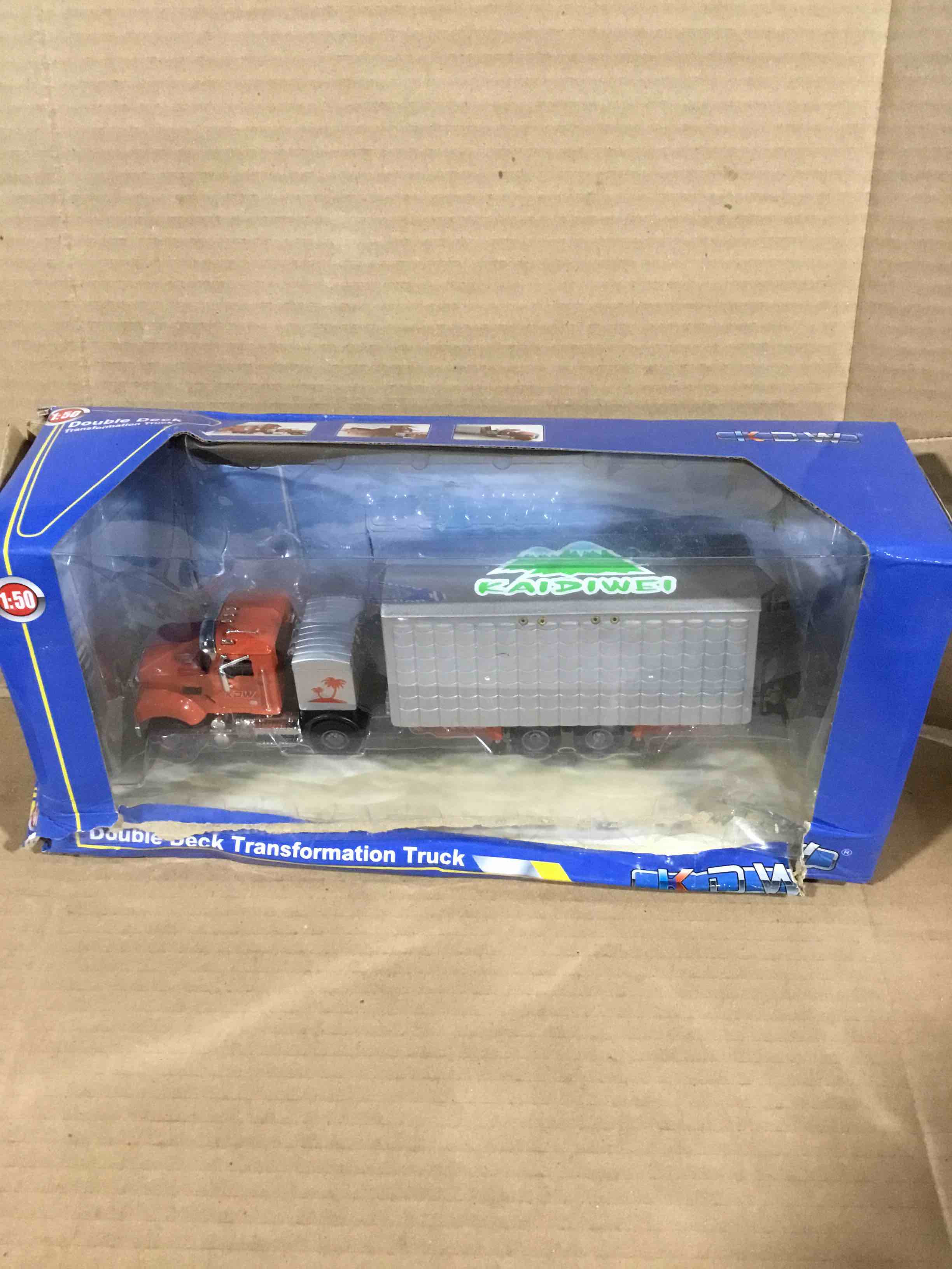 Condition photo showing New/Like New for Ailejia Toy Holiday Camper RV Motorhome Toys DIE-CAST Truck Model Manual Deformation RV for Kid/Motor Home Toy (Orange with Red)