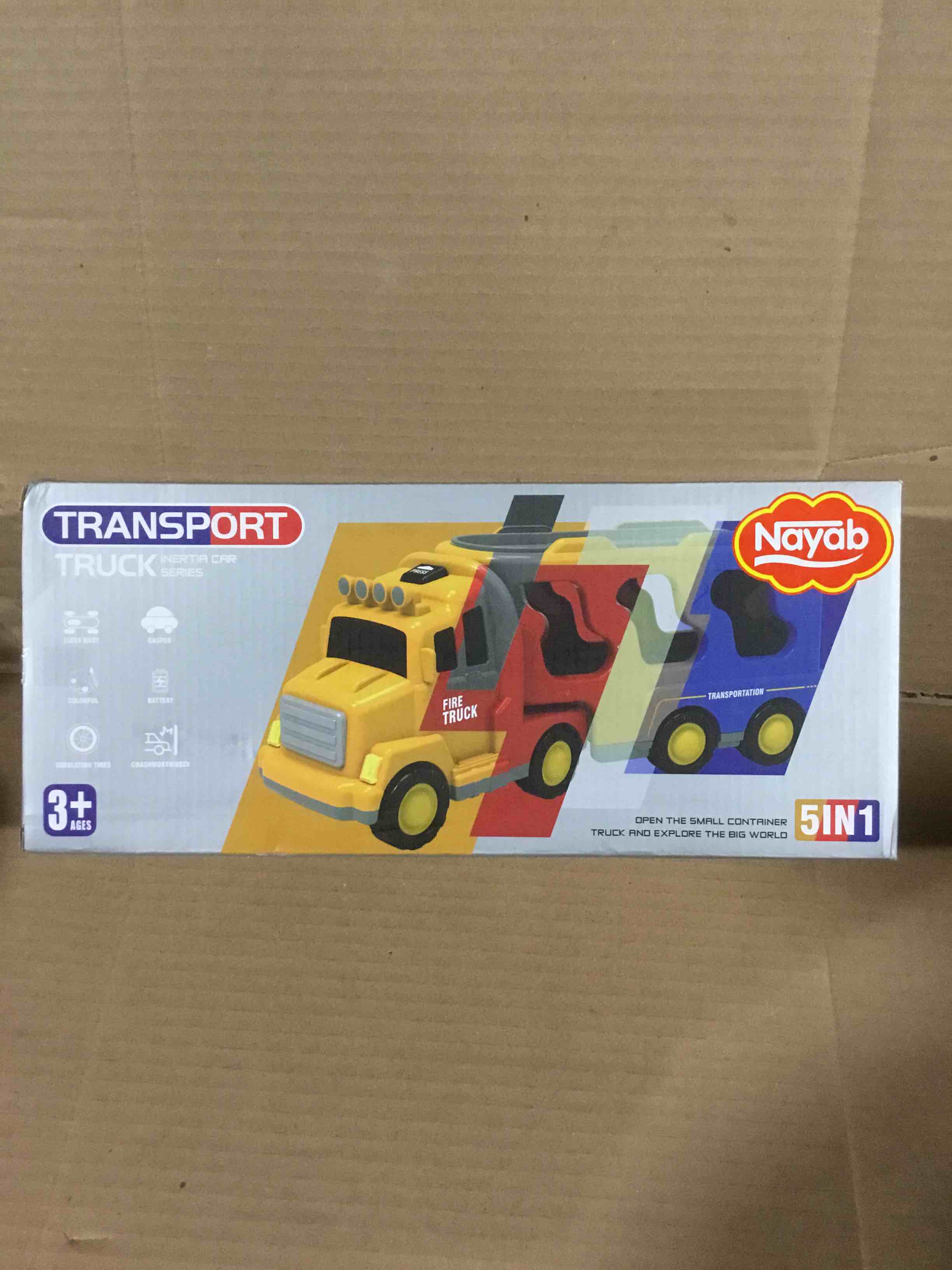 Condition photo showing New/Like New for 5-in-1 Construction Truck for 3-9 Year Old Boys and Girls - Friction Power Vehicle Car for Toddlers 1-3, Carrier for Kids 3-5 - Christmas and Birthday Gifts