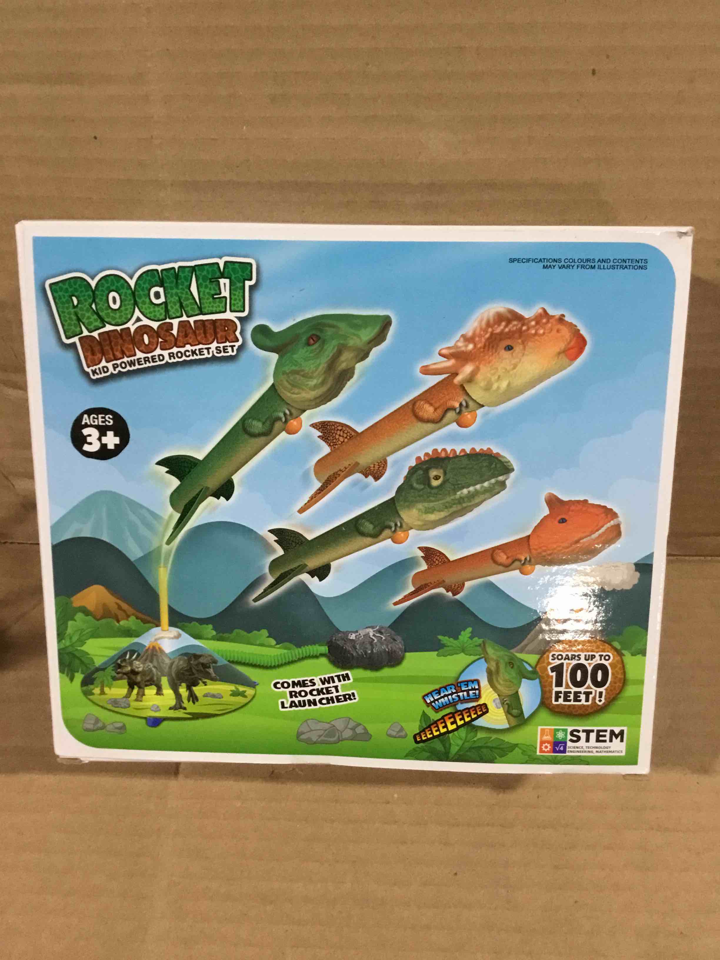 Condition photo showing New/Like New for Dinosaur Rocket Launcher for Kids, Dinosaur Toys, Fun Outdoor Stomp Launch Toys, Launch up to 100 ft, Birthday Gift for Boys & Girls Age 3 4 5 6 7 8 Years Old (4 Dinosaur Rocket)