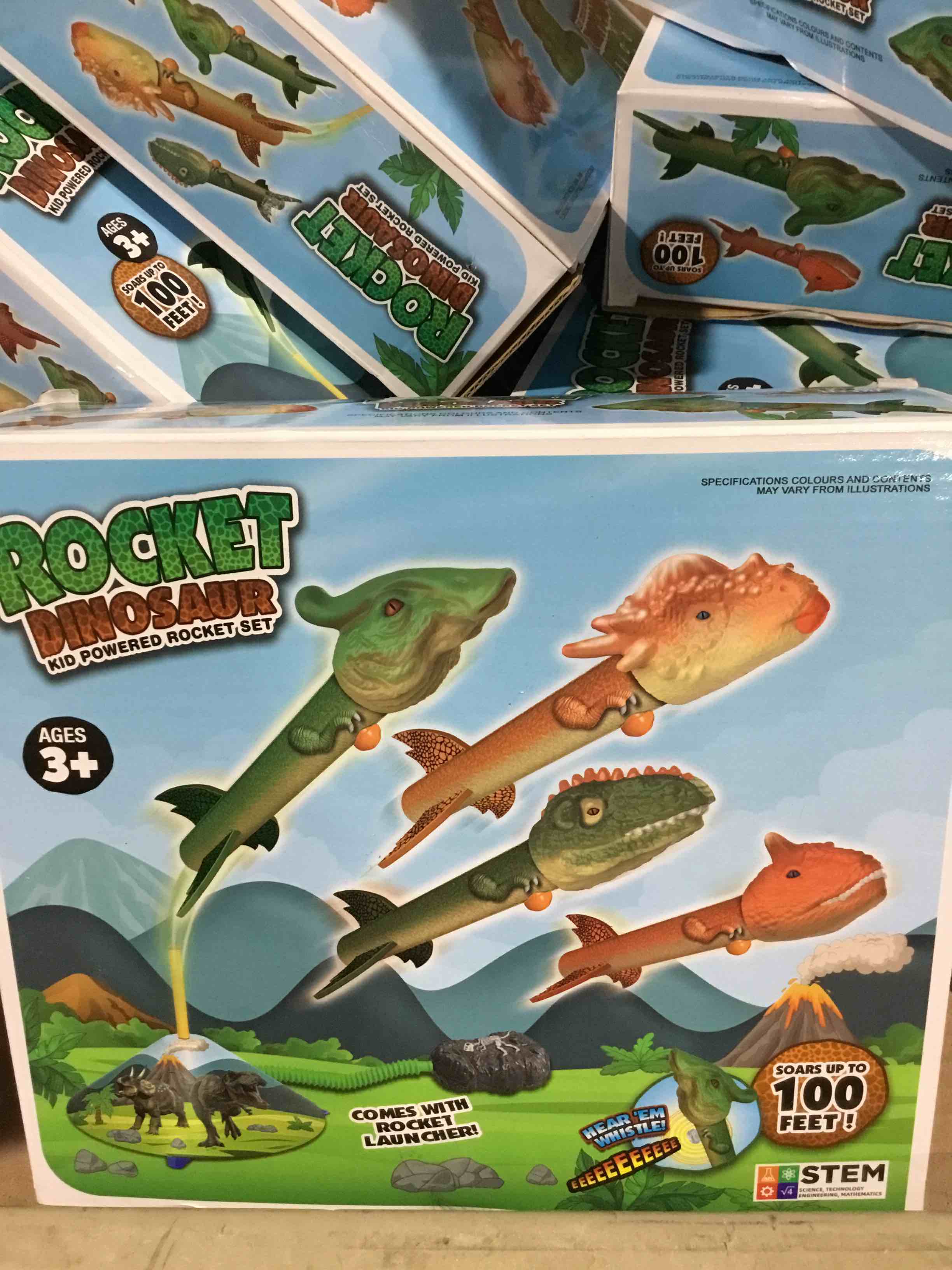 Condition photo showing New/Like New for Dinosaur Rocket Launcher for Kids, Dinosaur Toys, Fun Outdoor Stomp Launch Toys, Launch up to 100 ft, Birthday Gift for Boys & Girls Age 3 4 5 6 7 8 Years Old (4 Dinosaur Rocket)