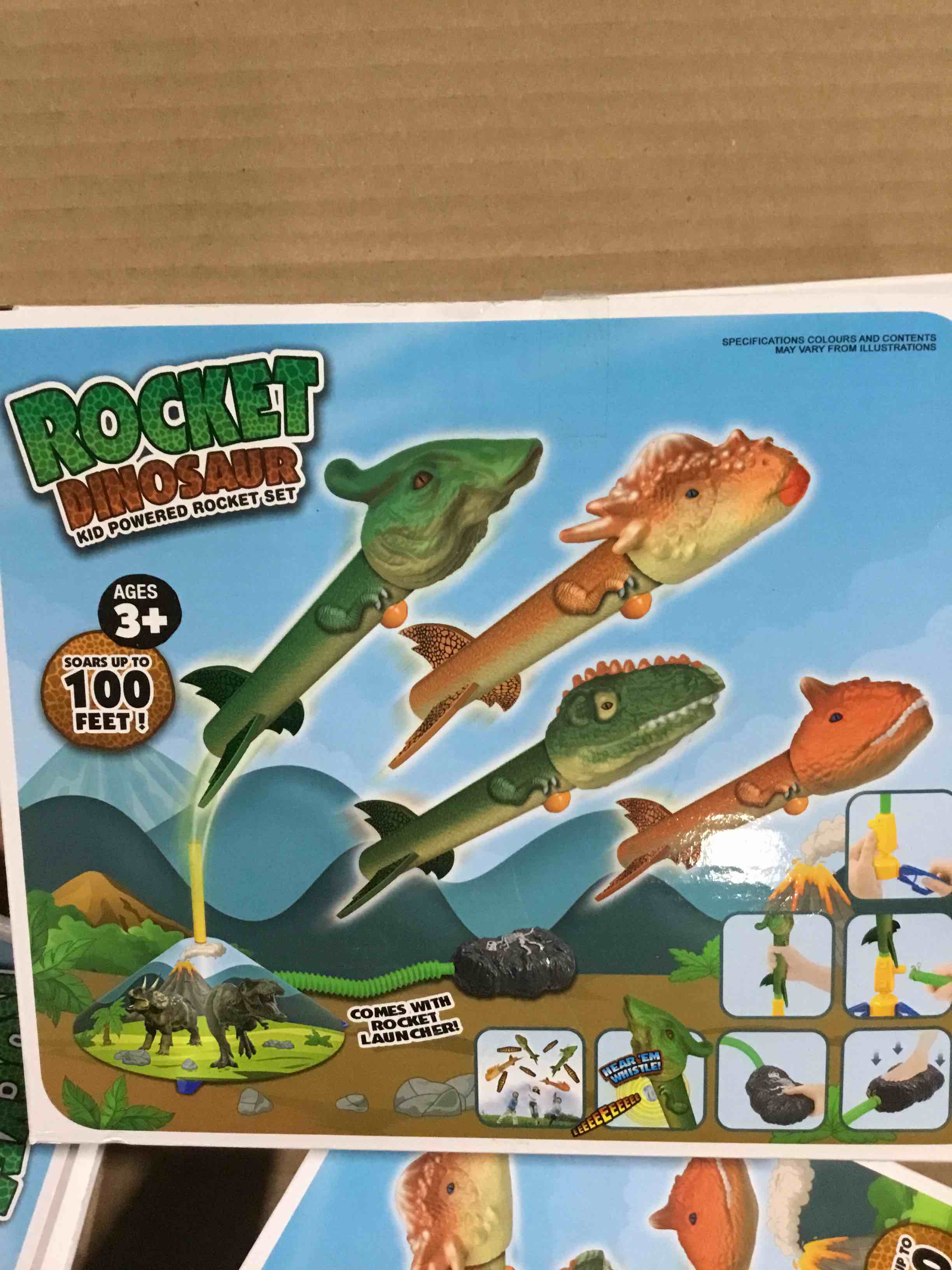 Condition photo showing New/Like New for Dinosaur Rocket Launcher for Kids, Dinosaur Toys, Fun Outdoor Stomp Launch Toys, Launch up to 100 ft, Birthday Gift for Boys & Girls Age 3 4 5 6 7 8 Years Old (4 Dinosaur Rocket)