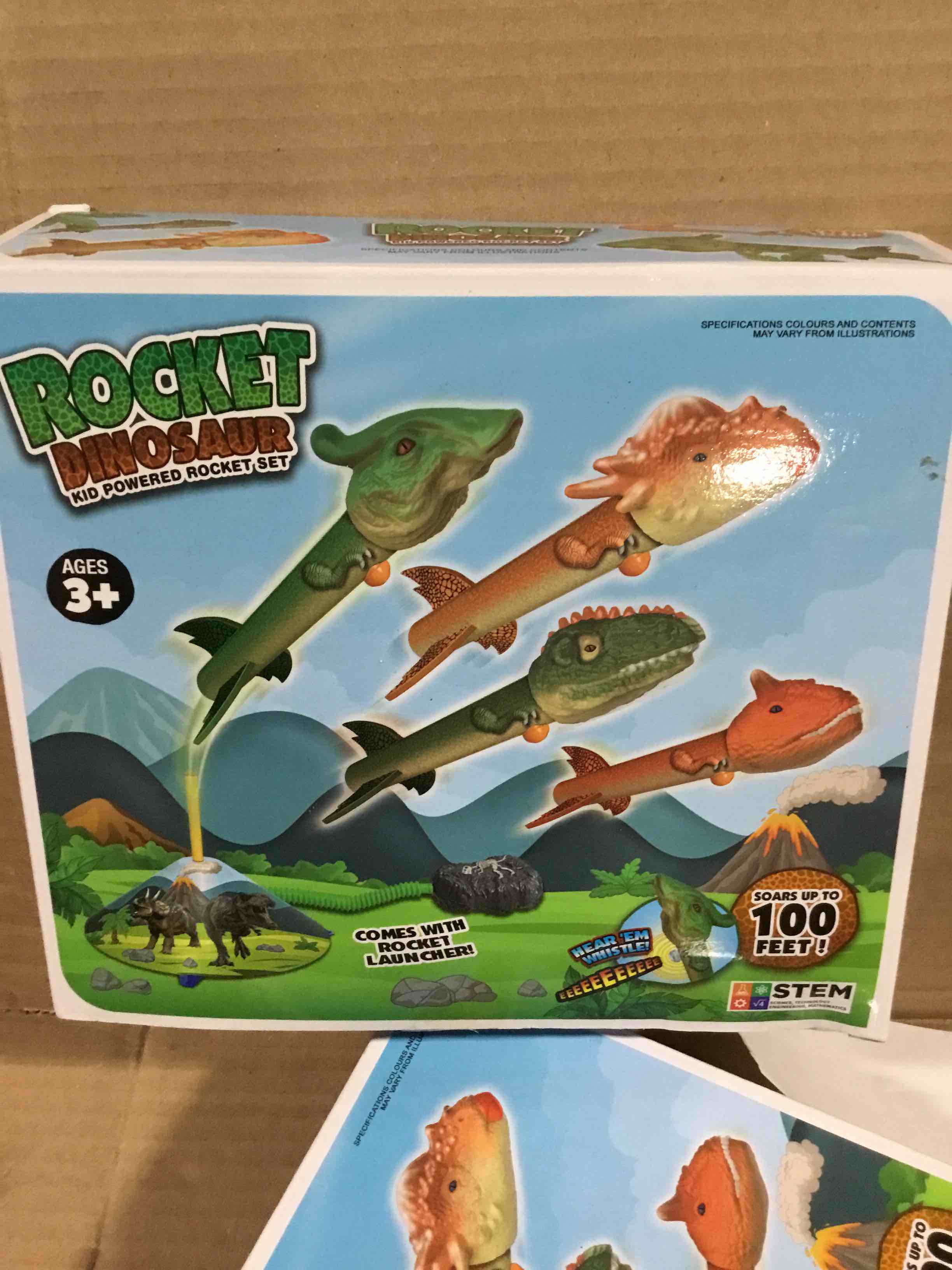 Condition photo showing New/Like New for Dinosaur Rocket Launcher for Kids, Dinosaur Toys, Fun Outdoor Stomp Launch Toys, Launch up to 100 ft, Birthday Gift for Boys & Girls Age 3 4 5 6 7 8 Years Old (4 Dinosaur Rocket)