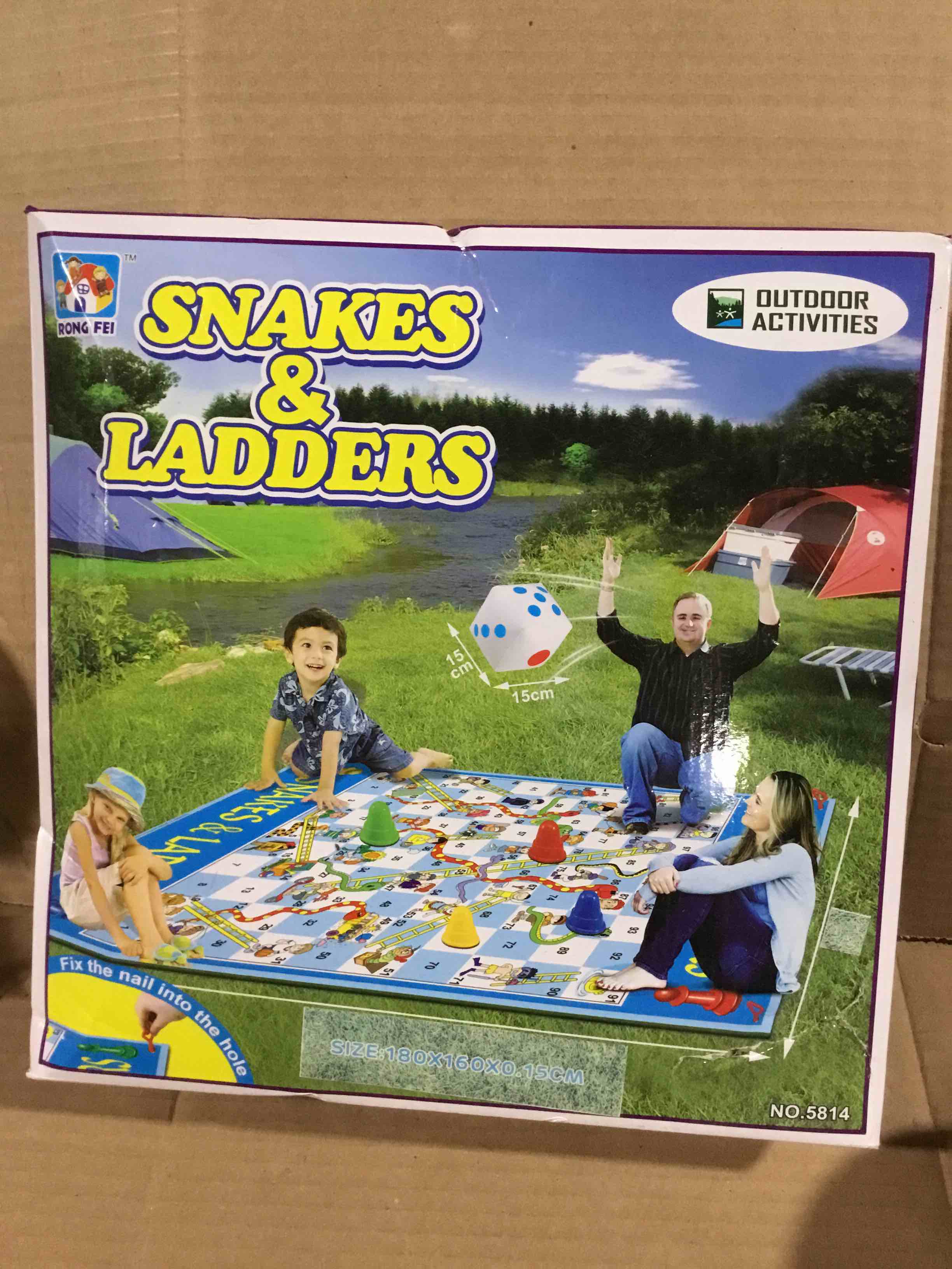 Condition photo showing New/Like New for Snakers & Landers Outdoor Activities Board Game For Kids and Family