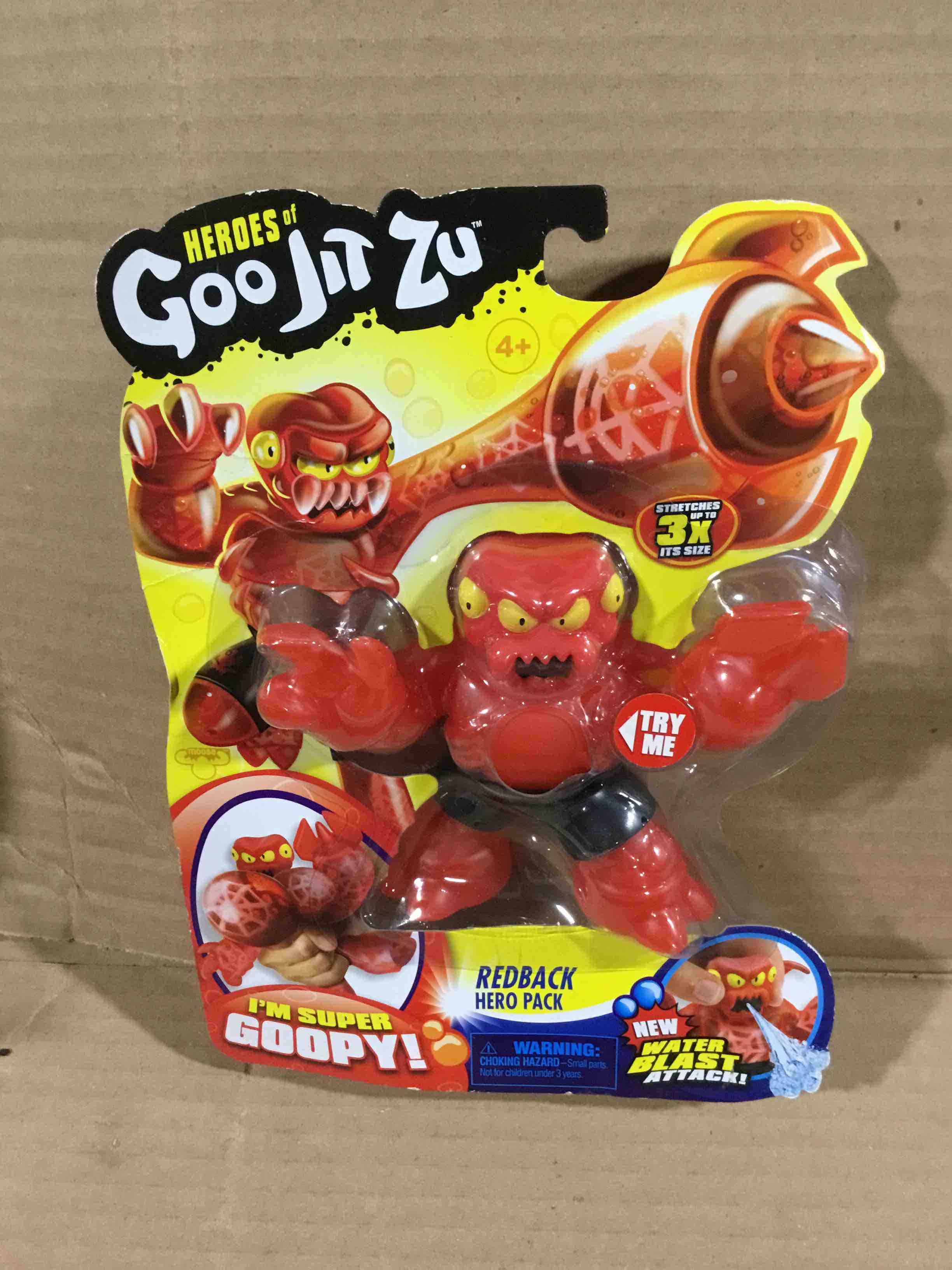 Condition photo showing New/Like New for Heroes of Goo Jit Zu Water Blast  1-Pack Action Figure  Redback the Spider