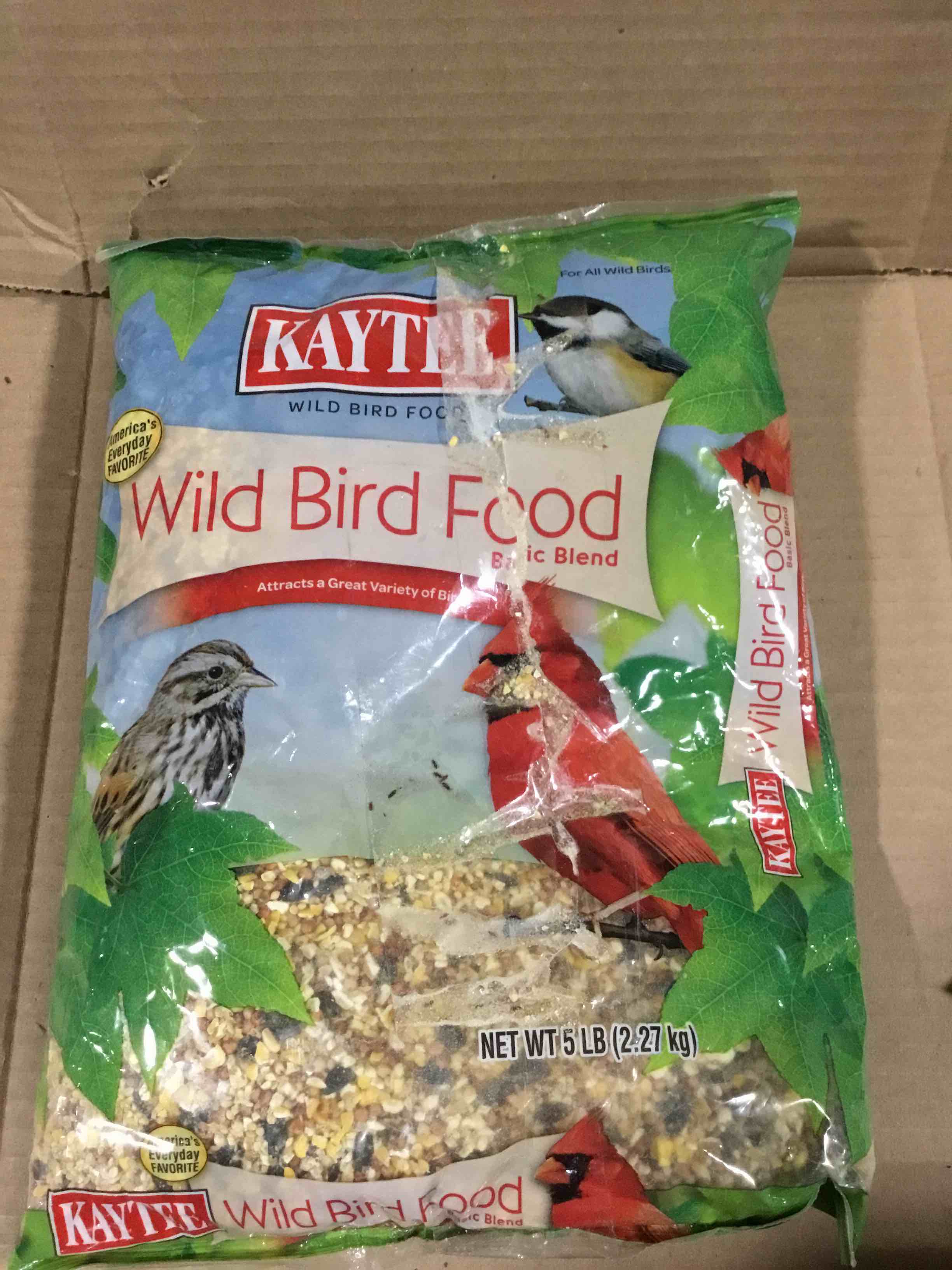 Condition photo showing New/Like New for Kaytee Wild Bird Food Basic Seed Blend, 5 lb 5 Pound (Pack of 1)
